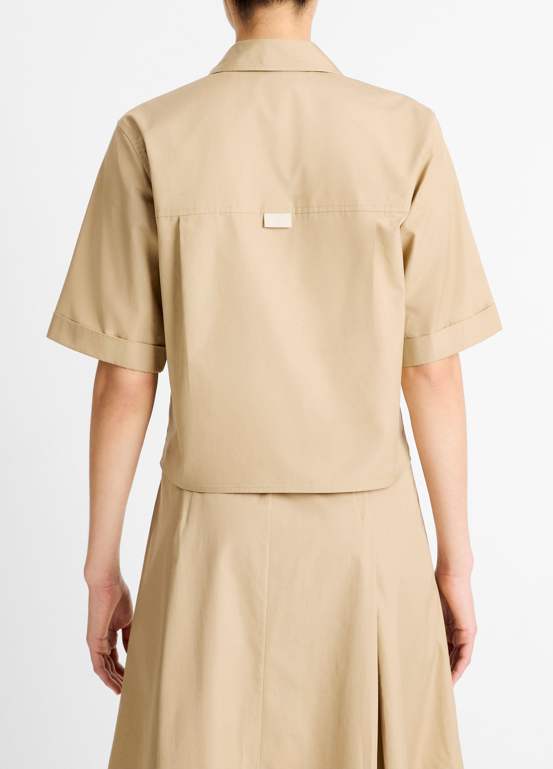 Canvas Tape Cotton Button-Front Shirt image number 2