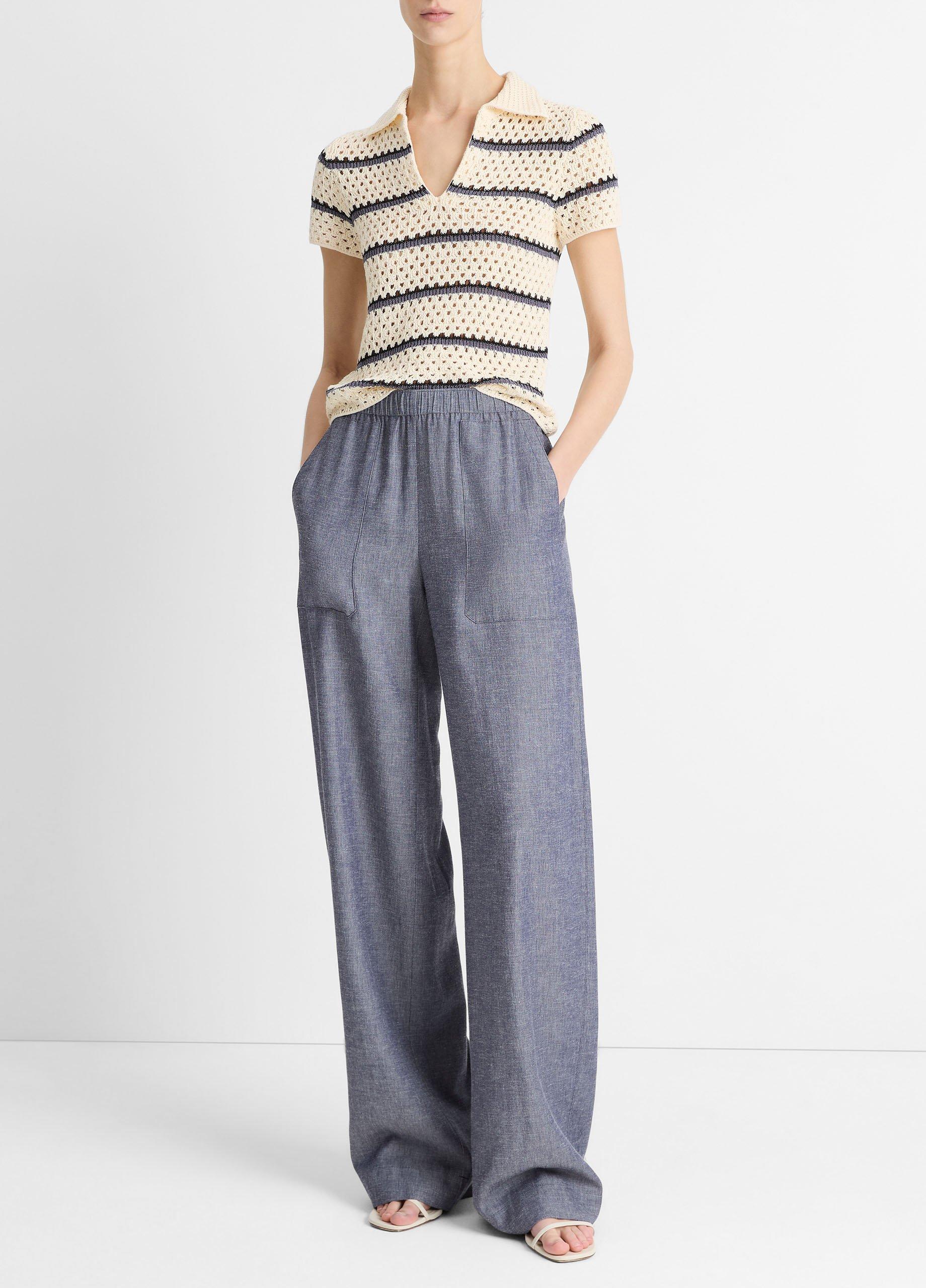 Women's Casual Pull-On Pant, Mid Indigo, Size XL Vince