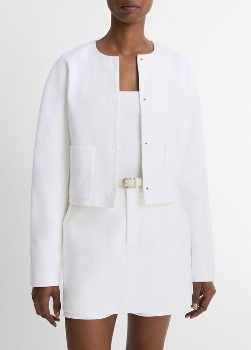 Italian Cotton Collarless Jacket