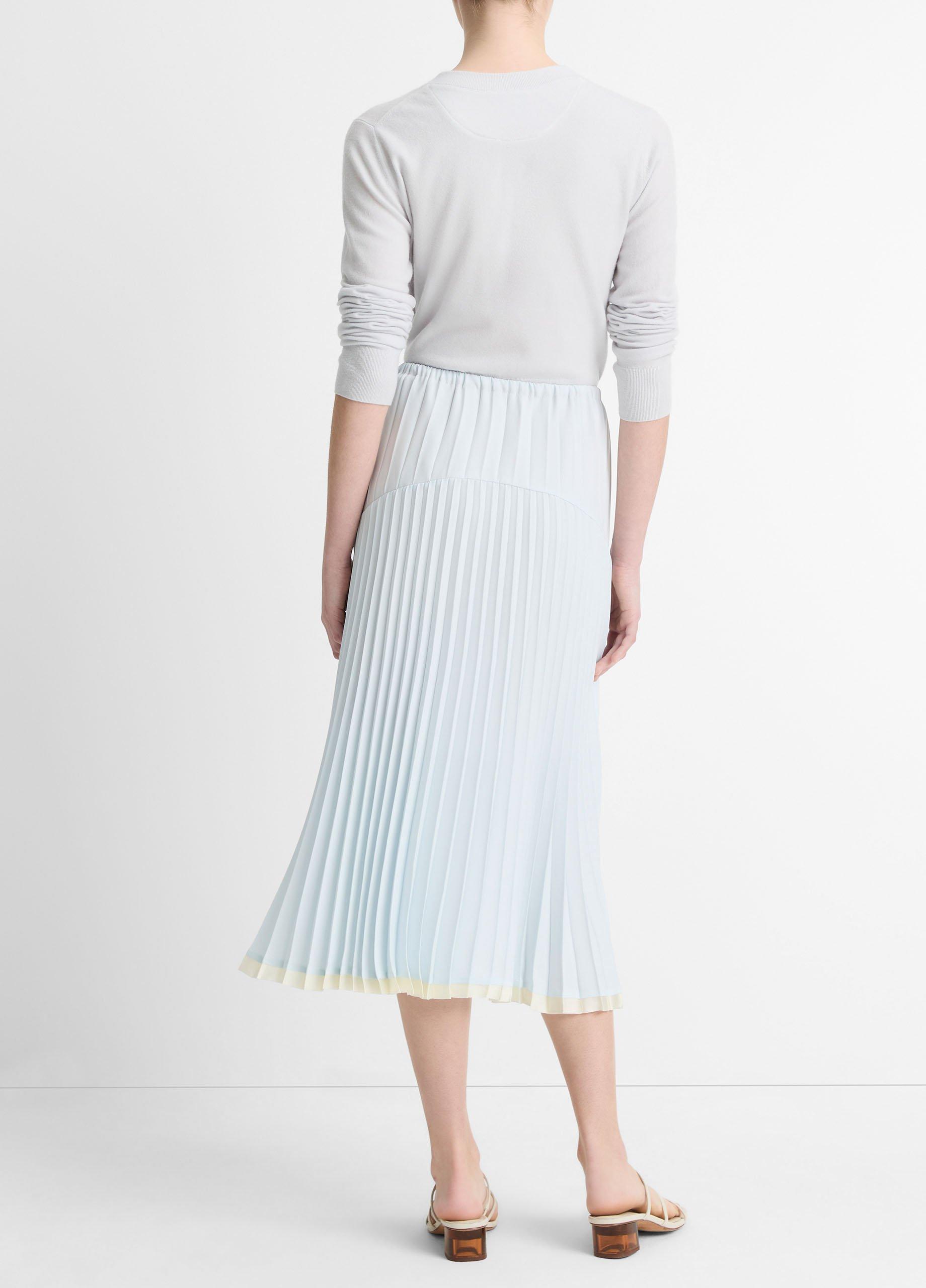 Pleated Satin Tiered Skirt image number 2