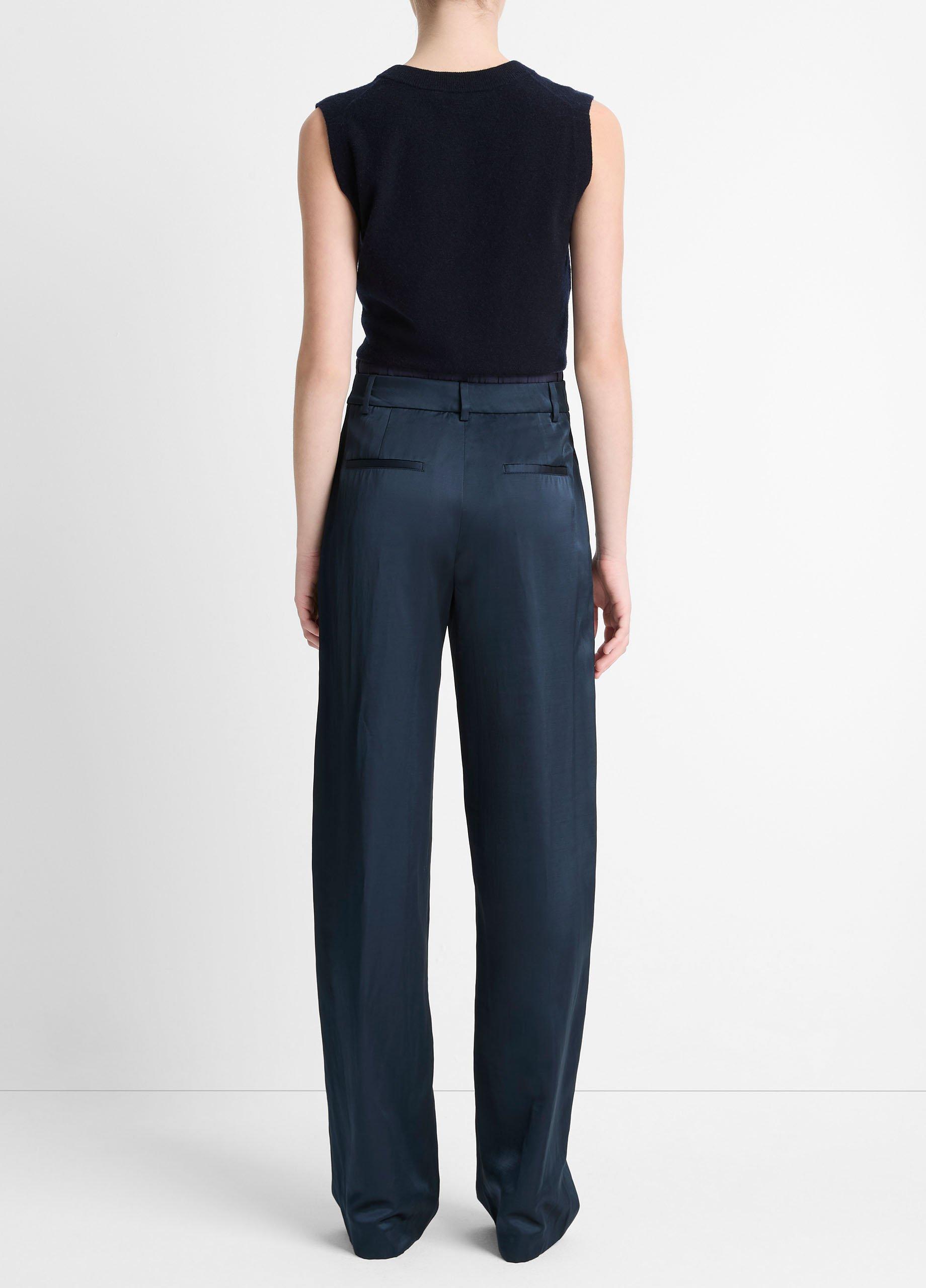Double-Waistband Drawstring Pant in Wide Leg | Vince