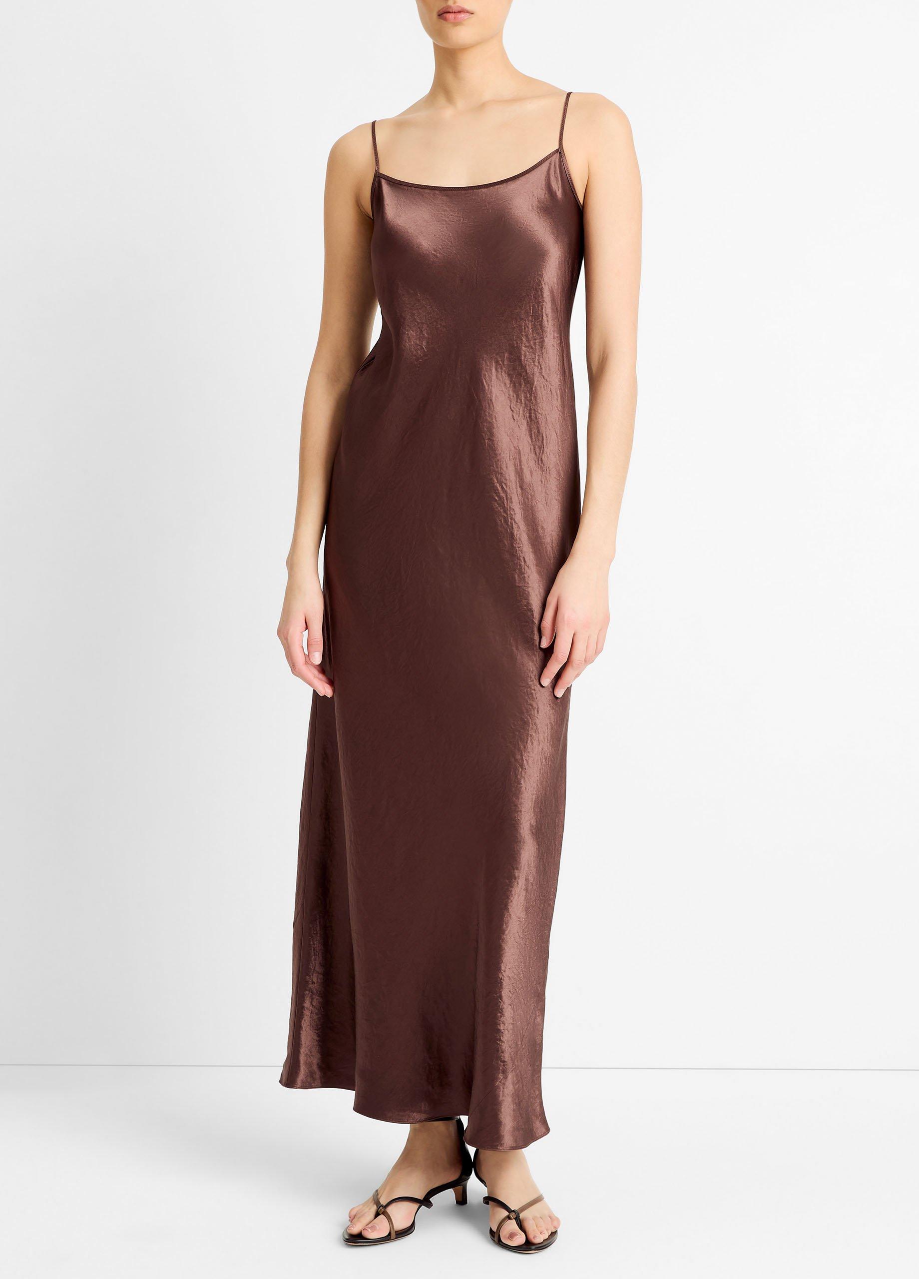 silk slip dress maxi Tuscany ~ Champagne Luxe Satin XXL Team this slip dress with a pair of heels and your favourite gold accessories for a luxe finish. Juniper Lace Trim Satin Midi