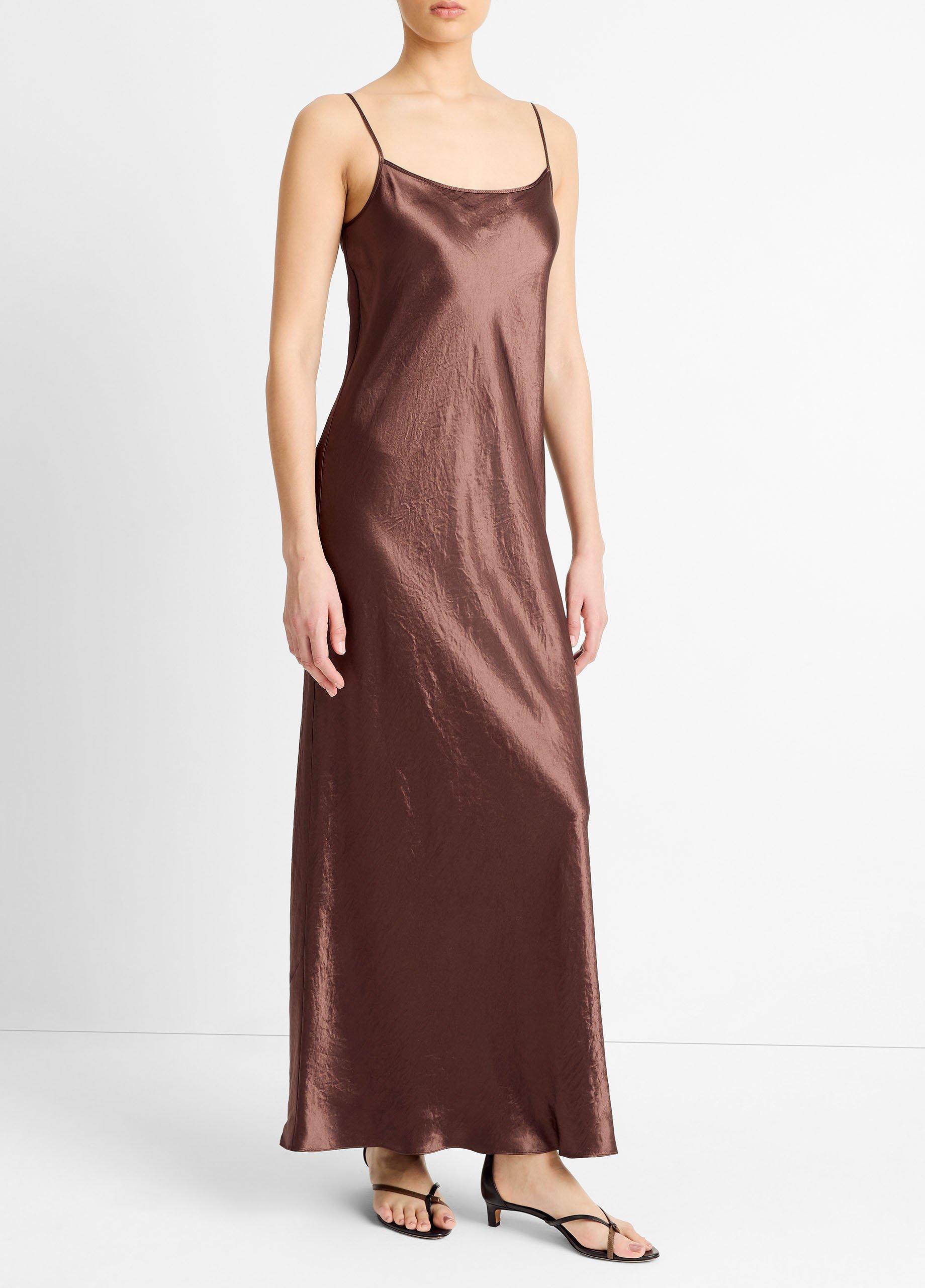 Satin Bias Maxi Slip Dress image number 1