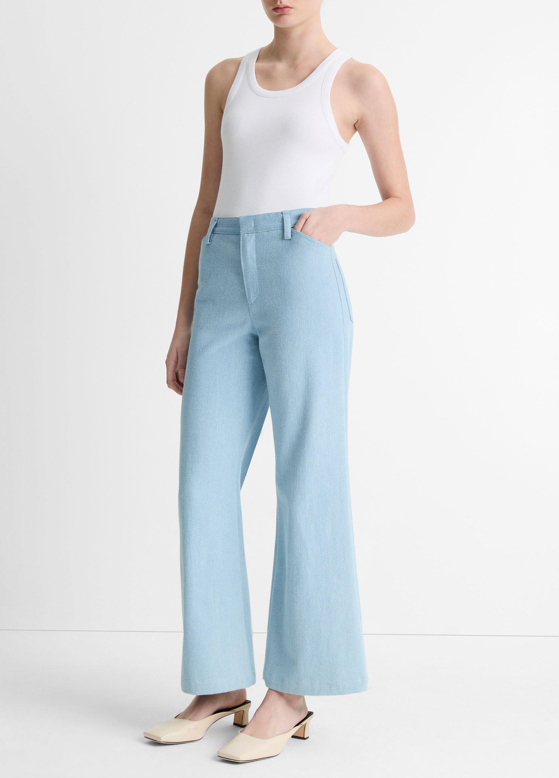 【COLOR iN ID】ob turn pants Italian Cotton Twill Cropped Flare Pant in Pants & Shorts