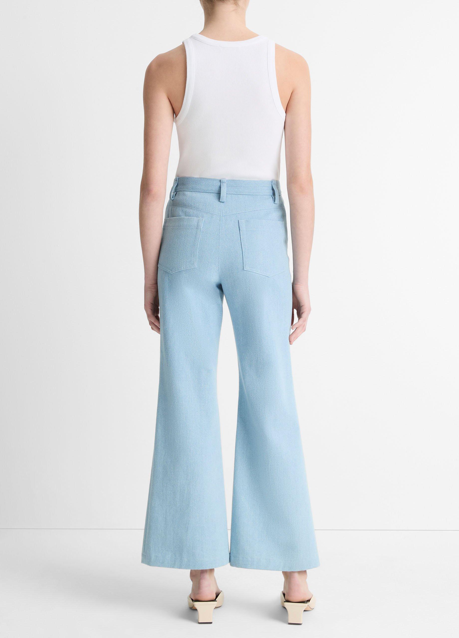 パンツ Wdouble polyester pants W OVY Italian Cotton Twill Cropped Flare Pant in Pants & Shorts