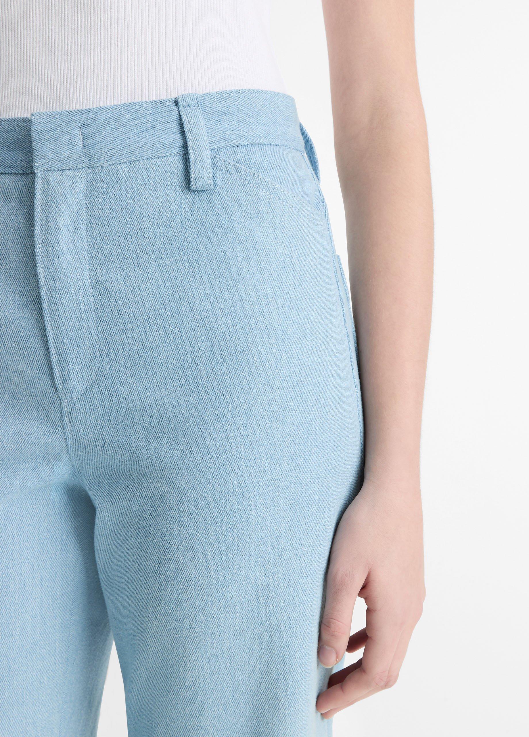 Italian Cotton Twill Cropped Flare Pant in Trousers | Vince