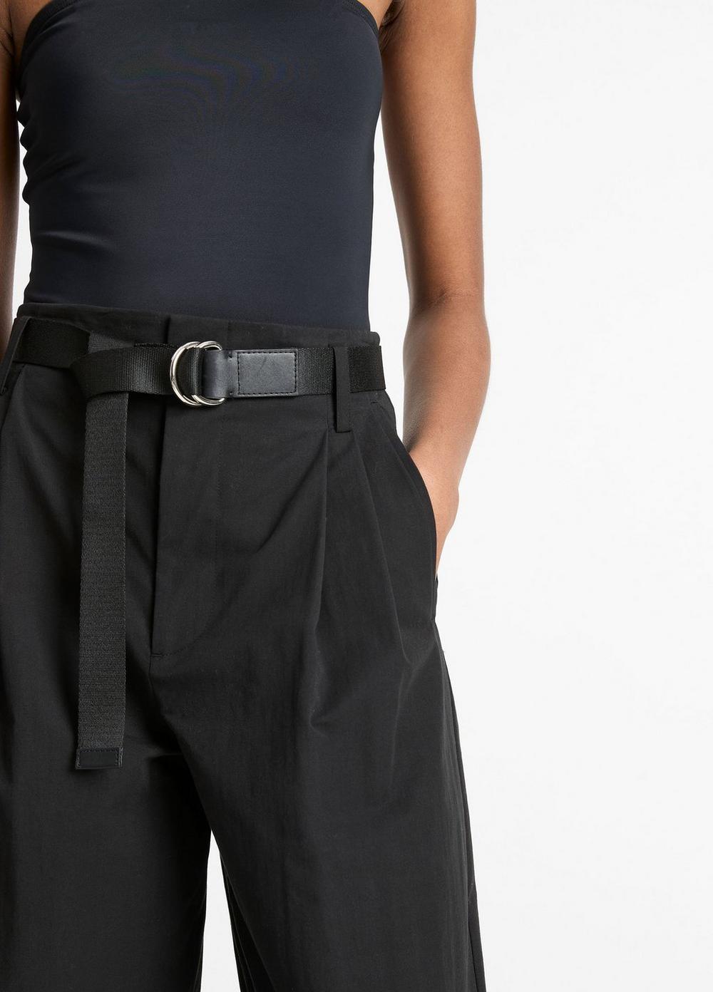 Cotton-Blend High-Rise Pleated Wide-Leg Trouser in Trousers Cotton-Blend High-Rise Pleated Wide-Leg Trouser in Trousers