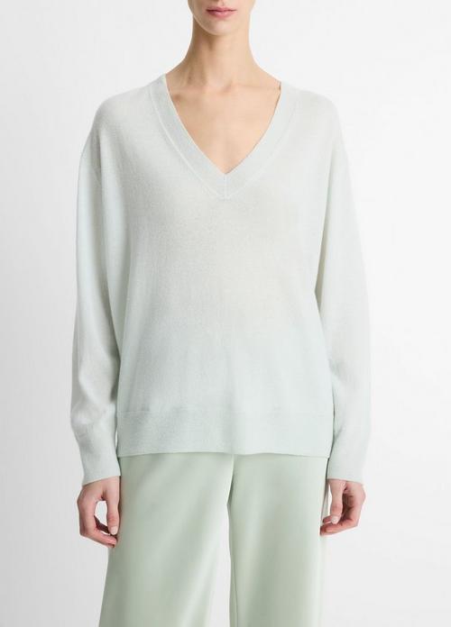 Cashmere-Silk Deep V-Neck Sweater