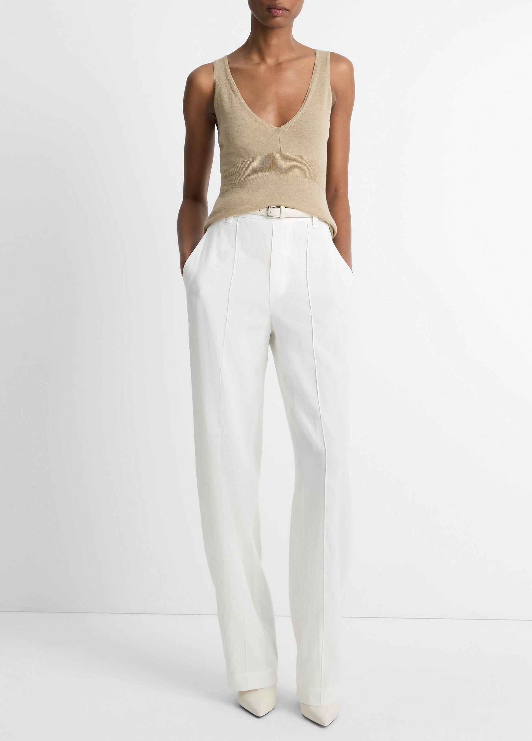 Wool & Cashmere-Blend V-Neck Sweater Tank in Sweaters | Vince