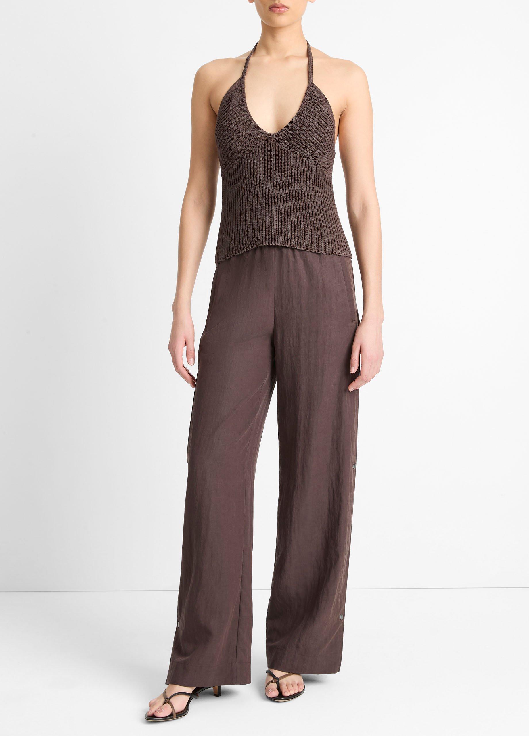 Italian Cotton-Blend Halter Tank image number 3