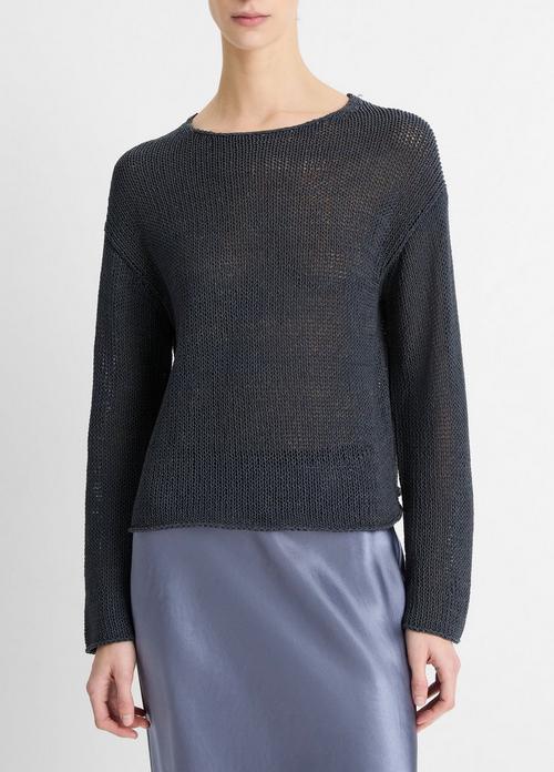 Italian Coated Cotton-Blend Sweater