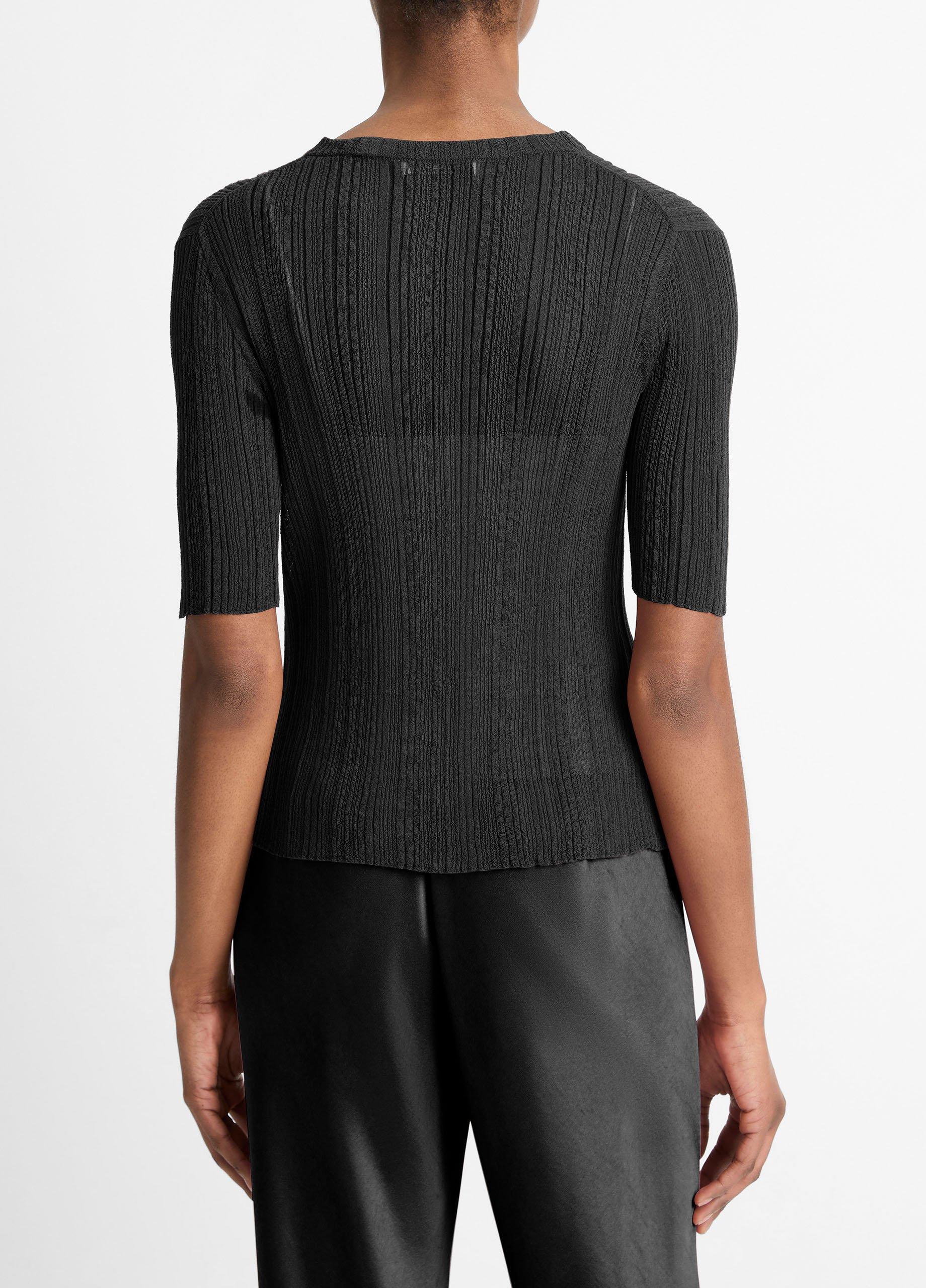 Italian Cotton-Blend Double-Layer Top image number 2