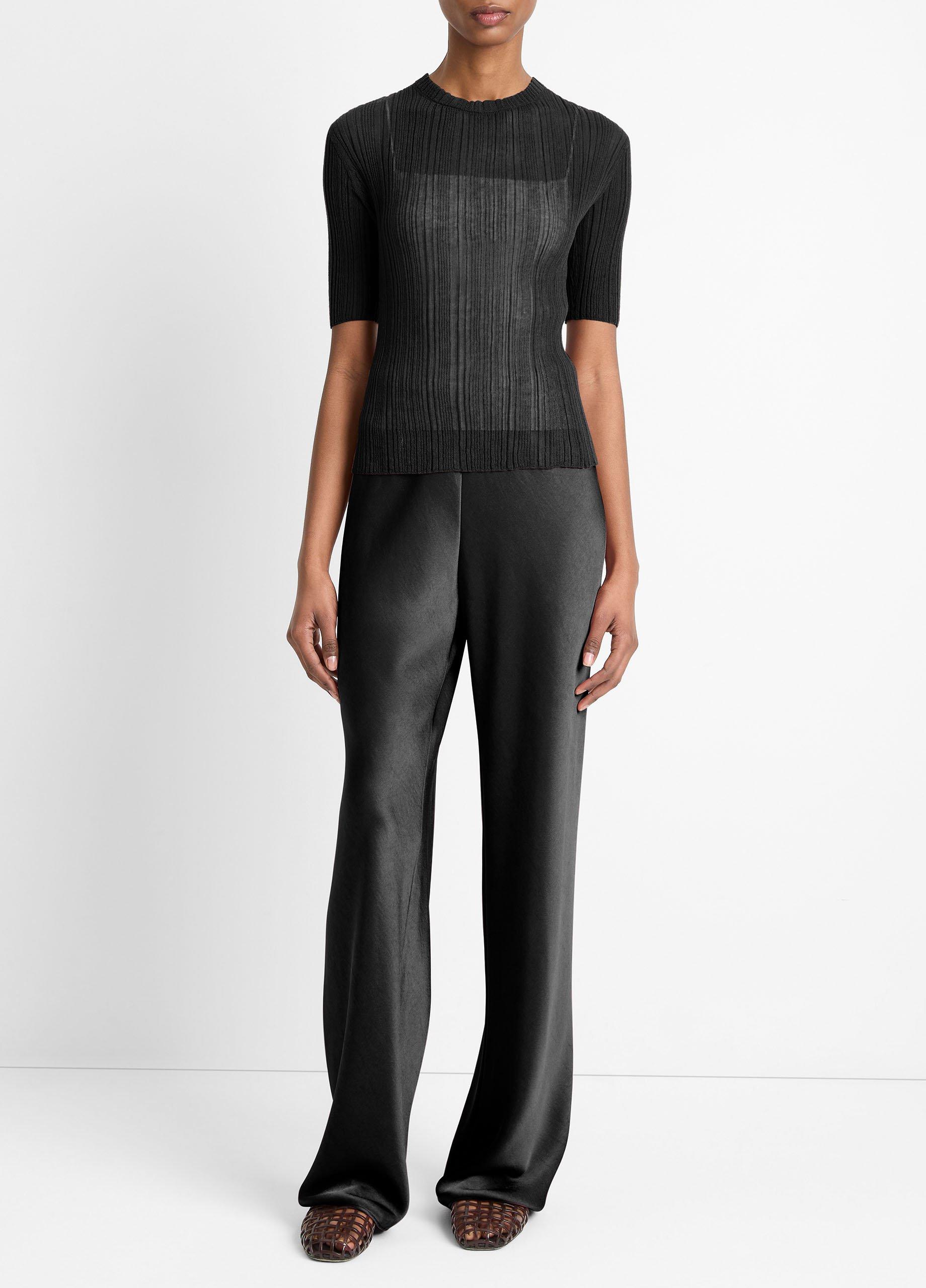 Italian Cotton-Blend Double-Layer Top image number 3