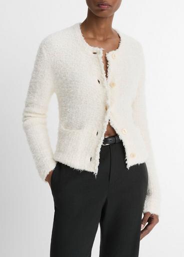 Italian Cotton-Blend Brocade Cardigan Jacket in Cardigans Italian Cotton-Blend Brocade Cardigan Jacket in Cardigans