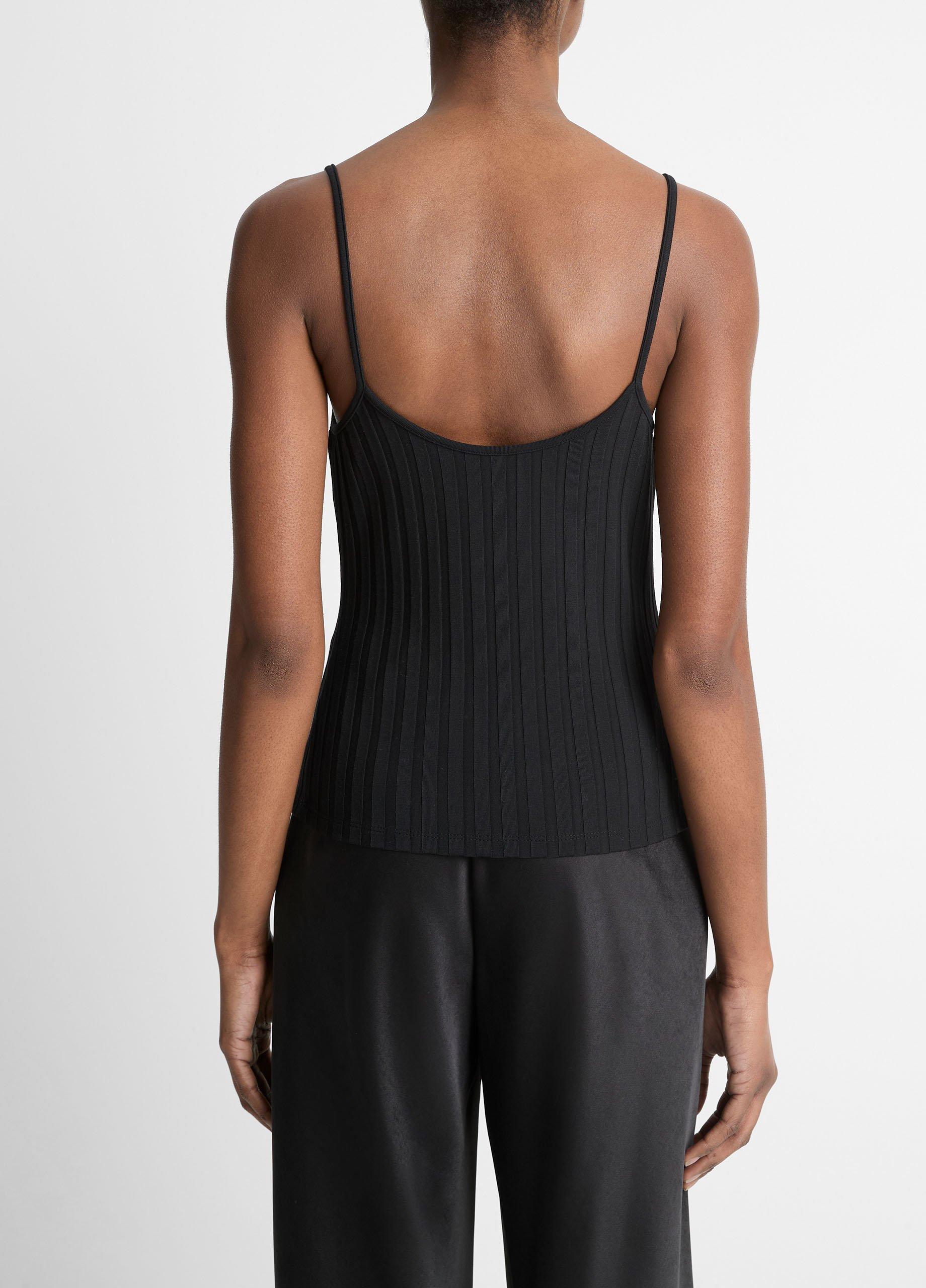 LUDICRUM Rib cut camisole Sサイズ Black Women's Plus Size Camisole Tank Top Solid Crew Neck