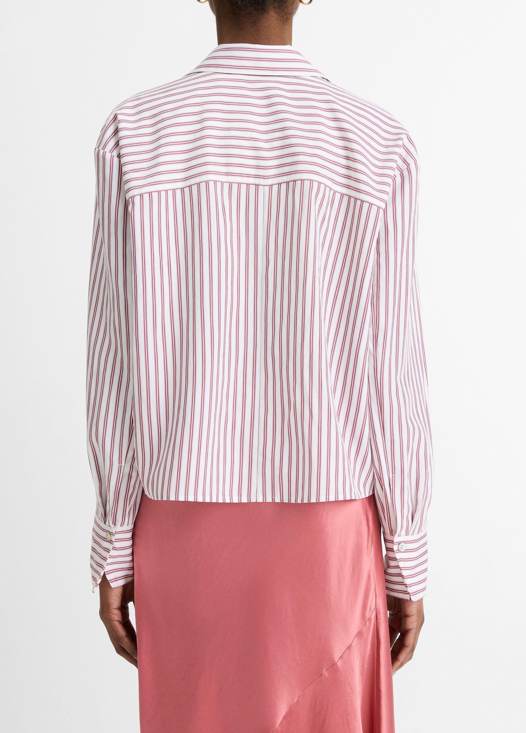 Till Stripe Cropped Button-Front Shirt image number 2