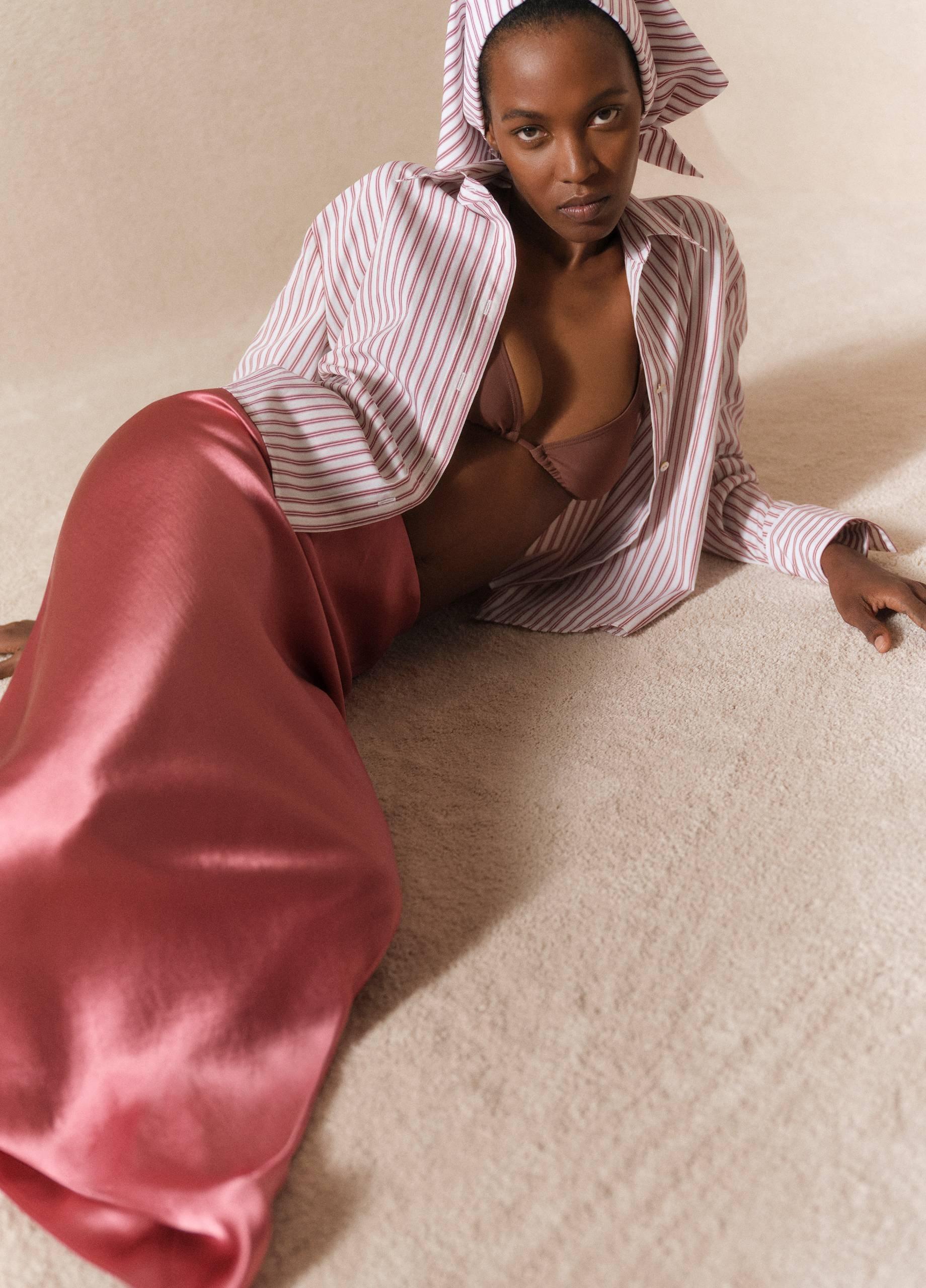 Till Stripe Cropped Button-Front Shirt image number 4