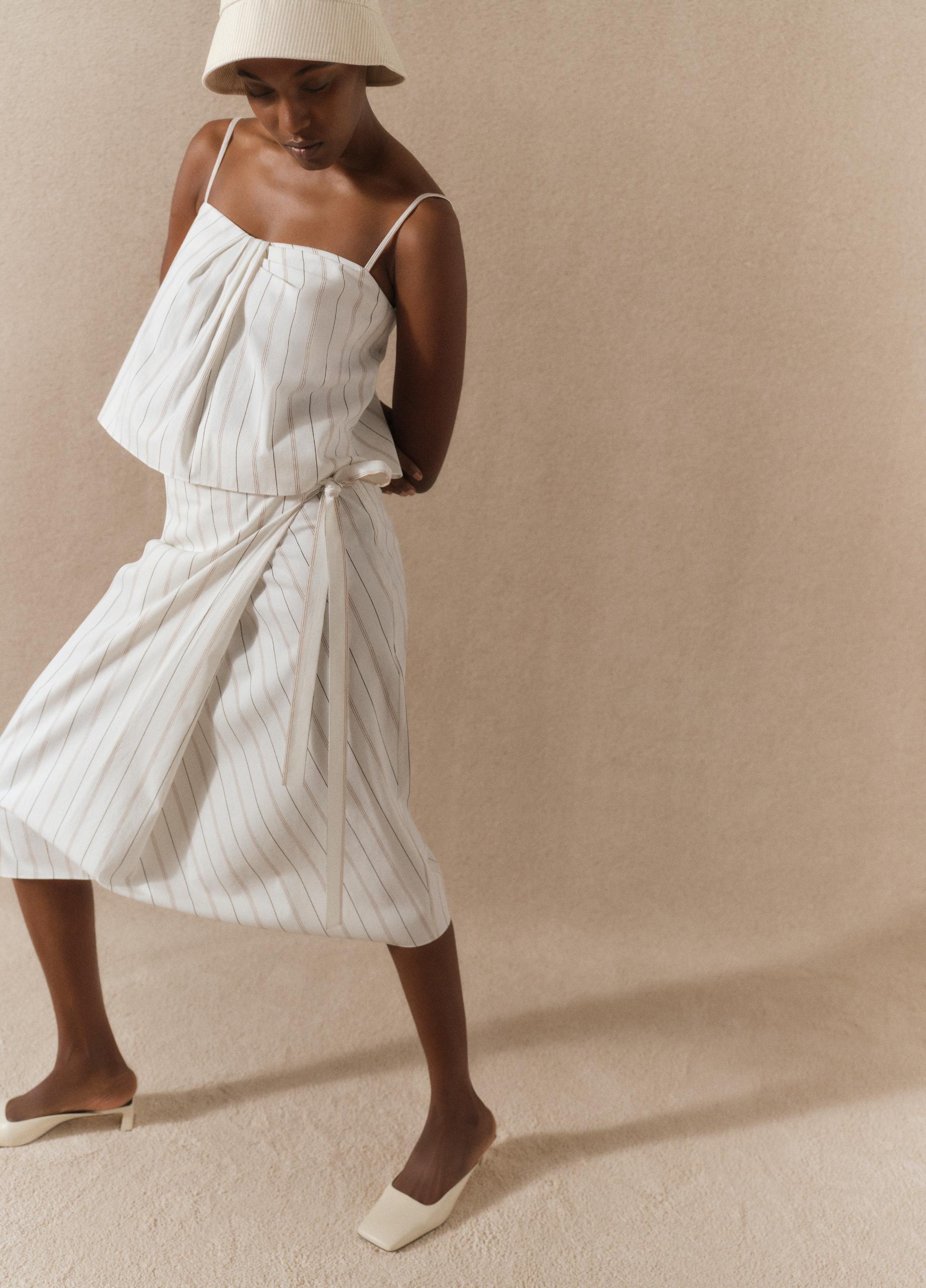 Seedling Stripe Cotton Draped Tank image number 4