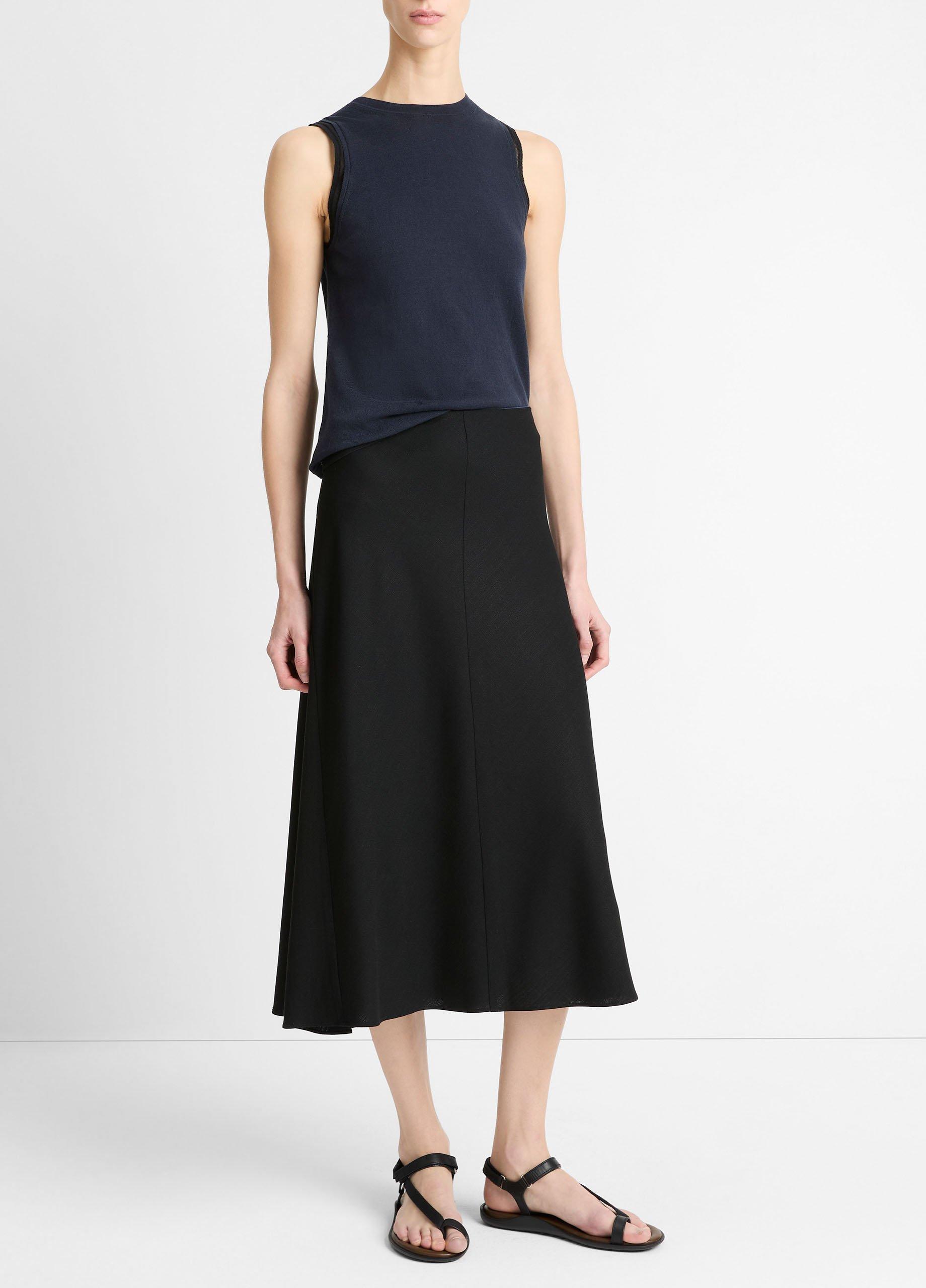 ★E.B.M★ Obi banding A-line skirt EMP5WSK050 IRO SPRING SUMMER 25 COLLECTION | LONG ASYMMETRICAL SKIRT
