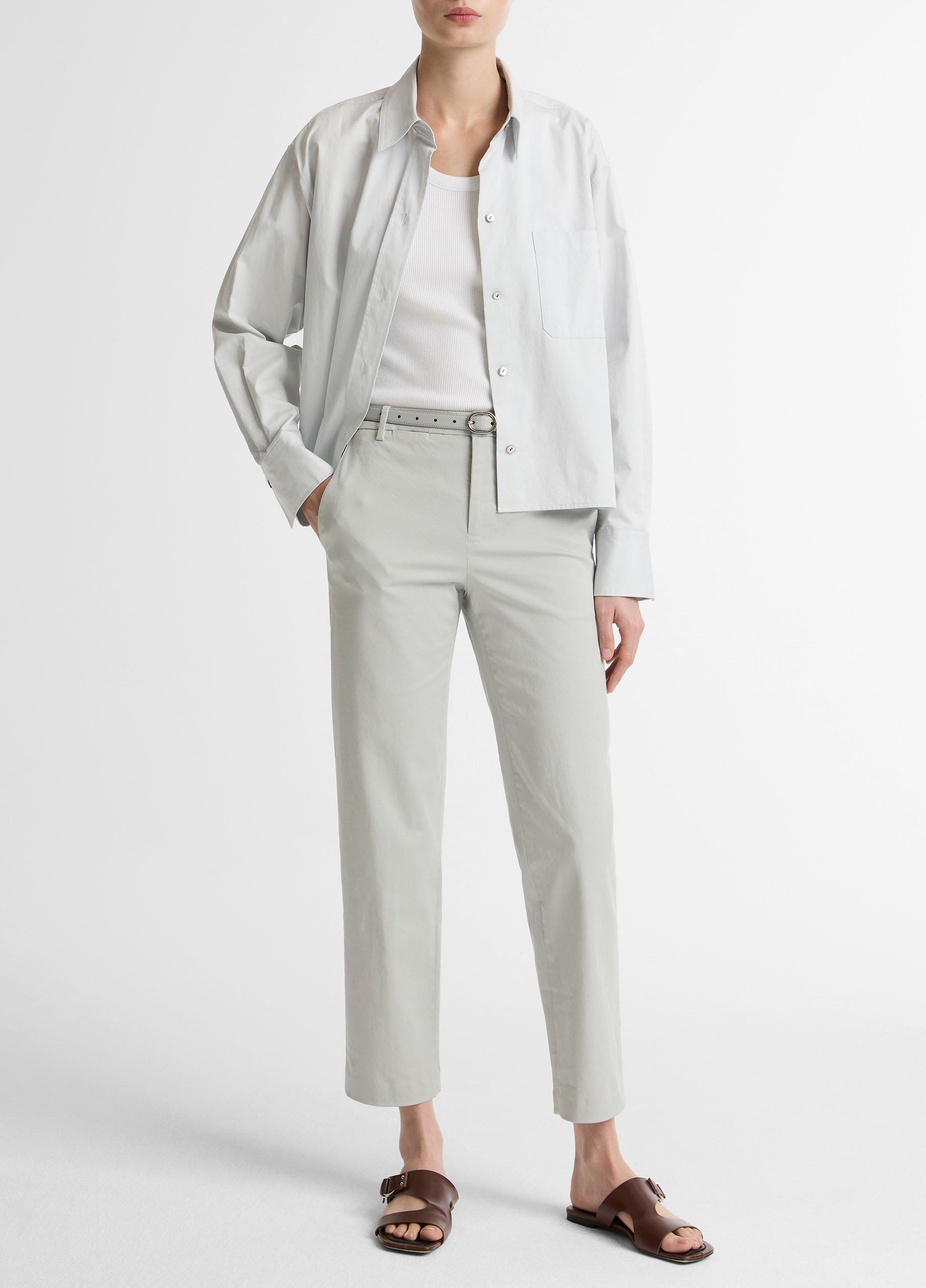 Avery Mid-Rise Italian Stretch-Cotton Chino Pant