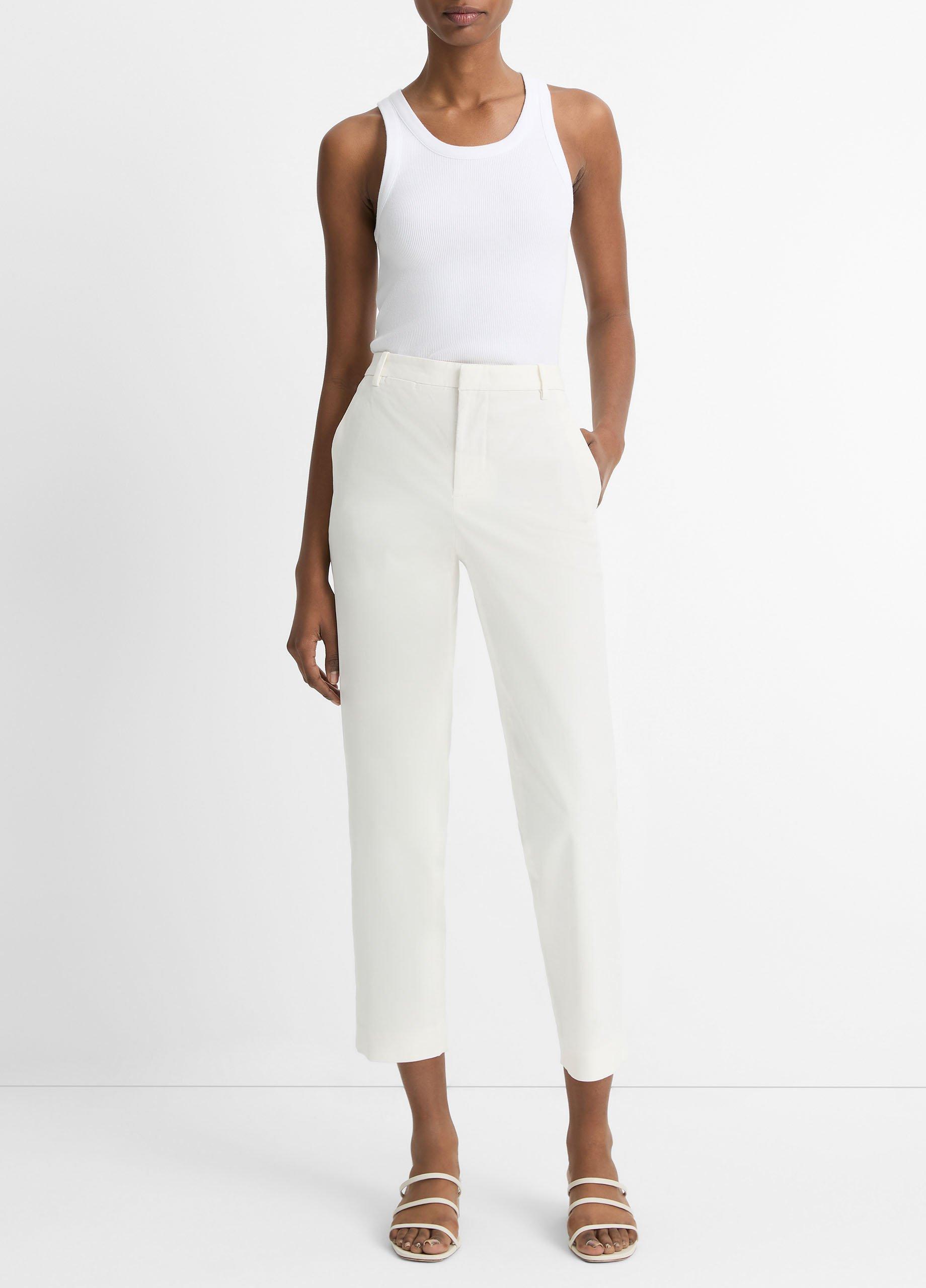 Mid-Rise Italian Stretch-Cotton Chino Pant in Trousers | Vince