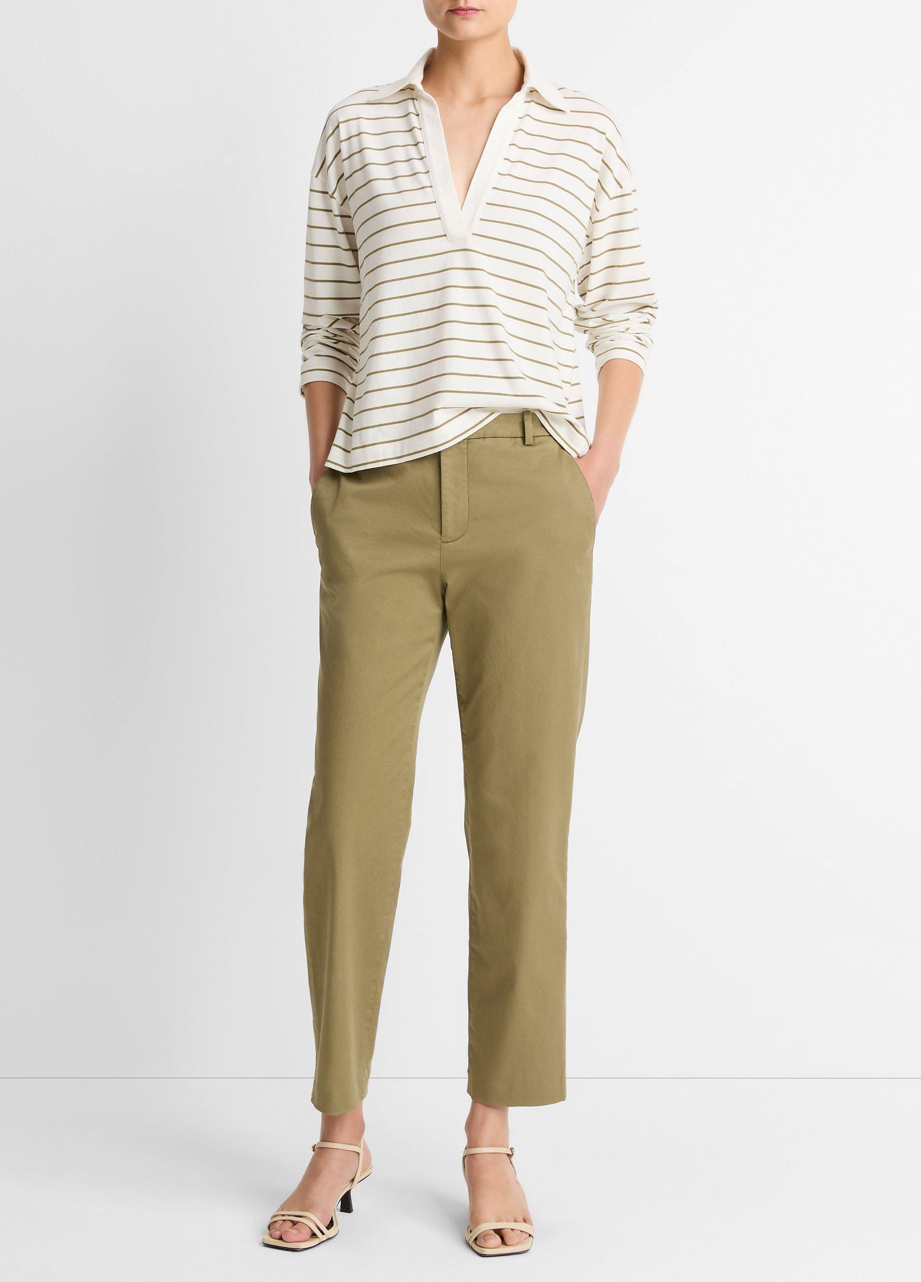 Avery Mid-Rise Italian Stretch-Cotton Chino Pant