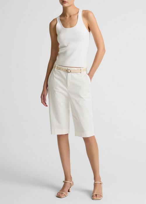 Avery Mid-Rise Italian Stretch-Cotton Short