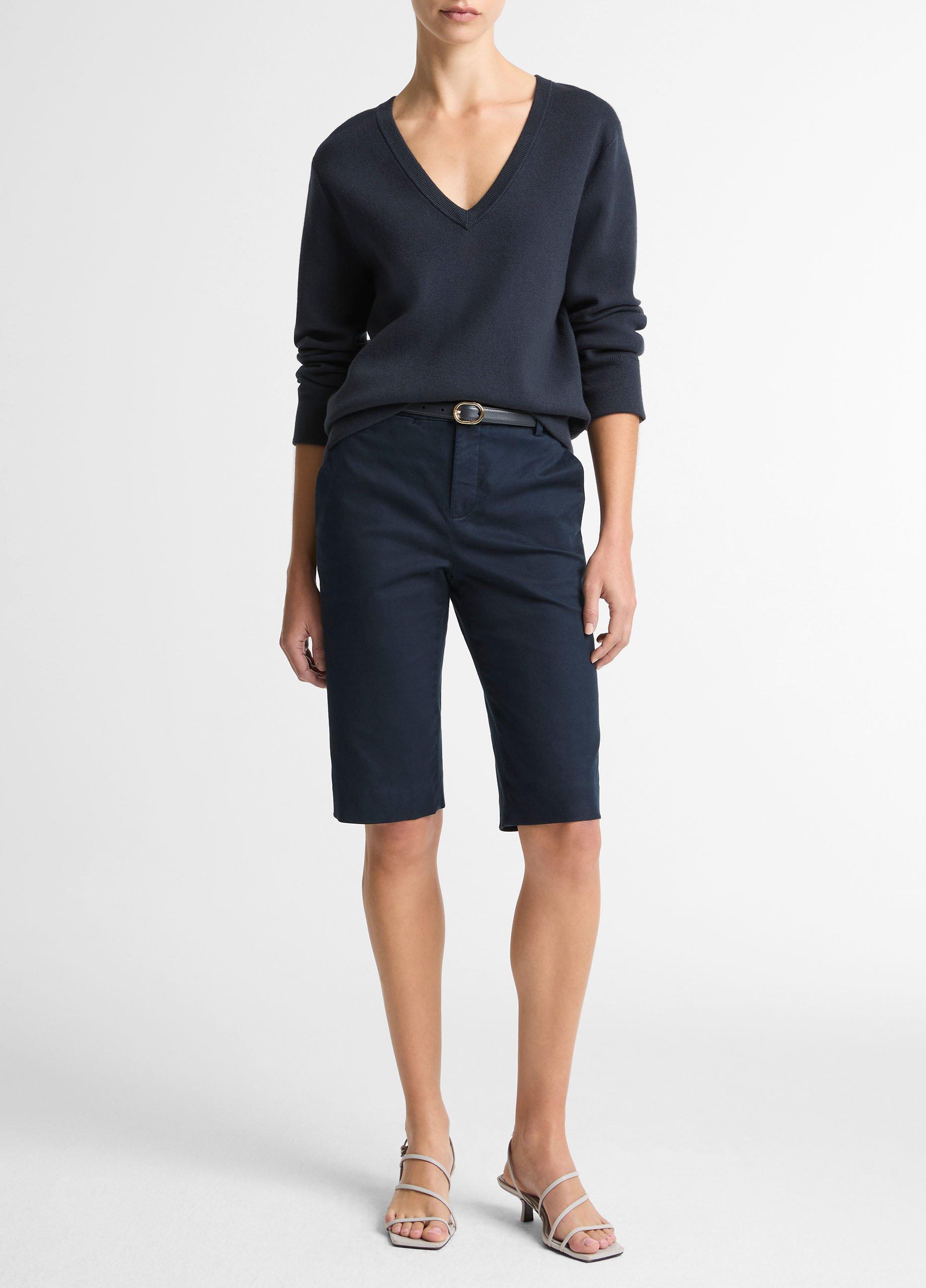 Avery Mid-Rise Italian Stretch-Cotton Short