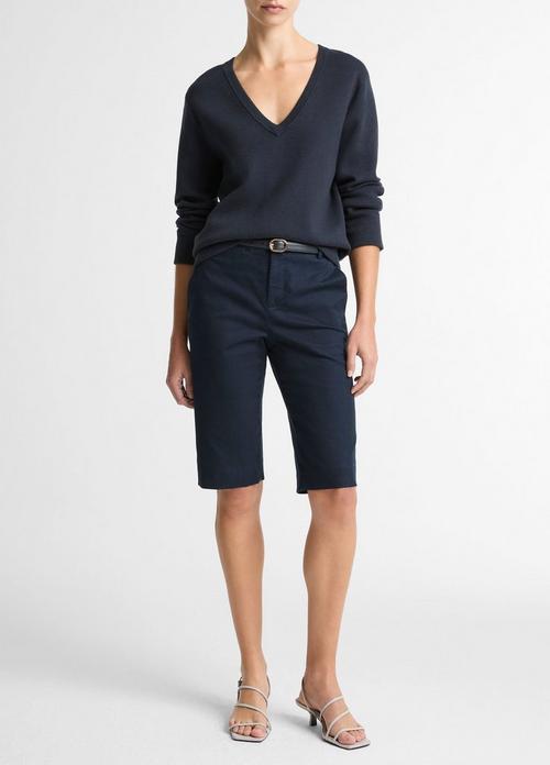 Avery Mid-Rise Italian Stretch-Cotton Short