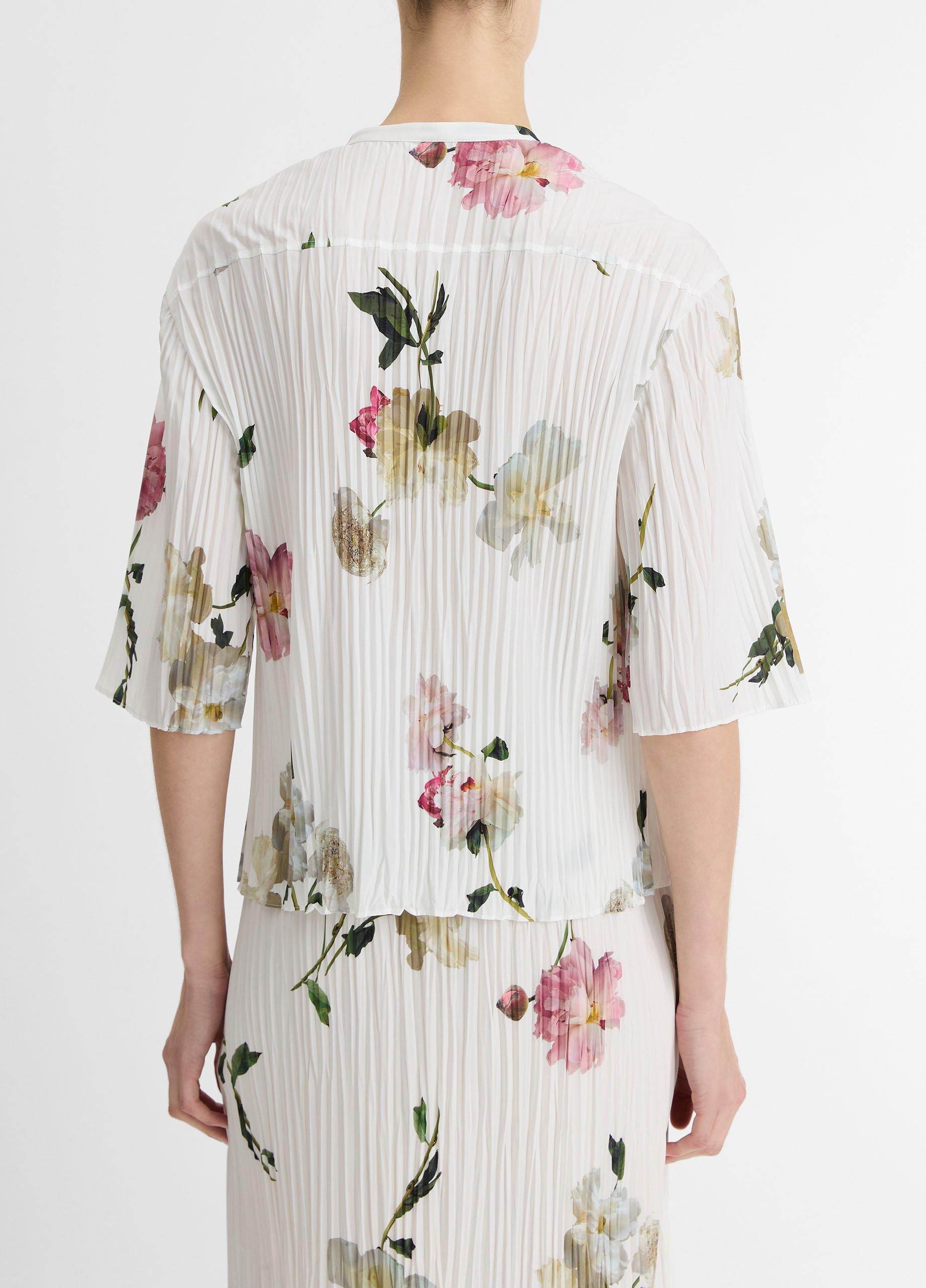 Wilted Peony Pleated Blouse image number 2