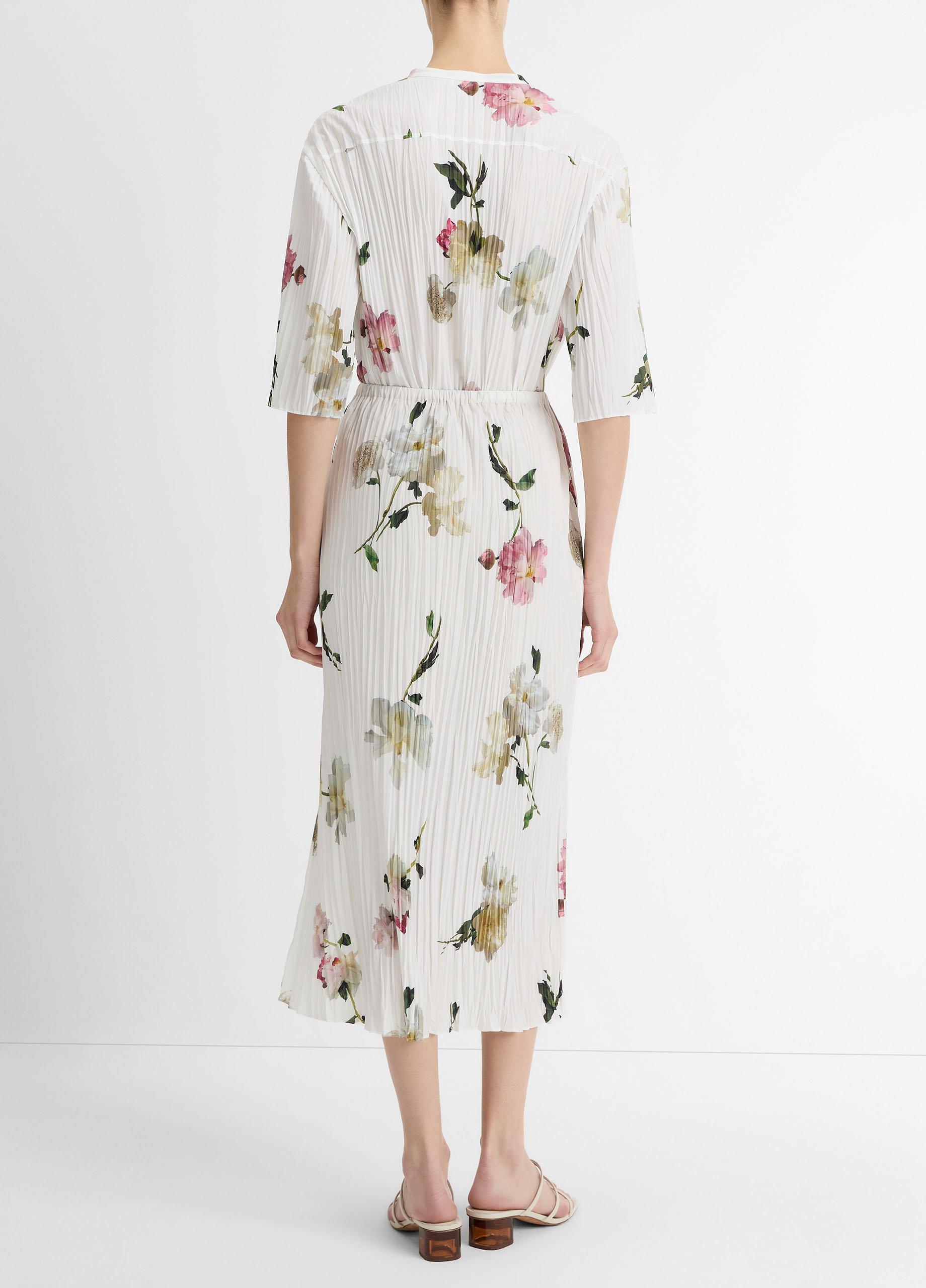 Wilted Peony Pleated Side-Tie Skirt image number 2