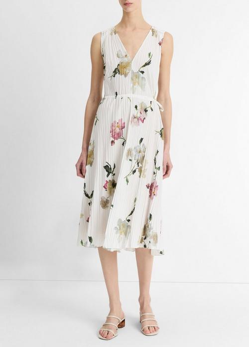 Wilted Peony Pleated Dress