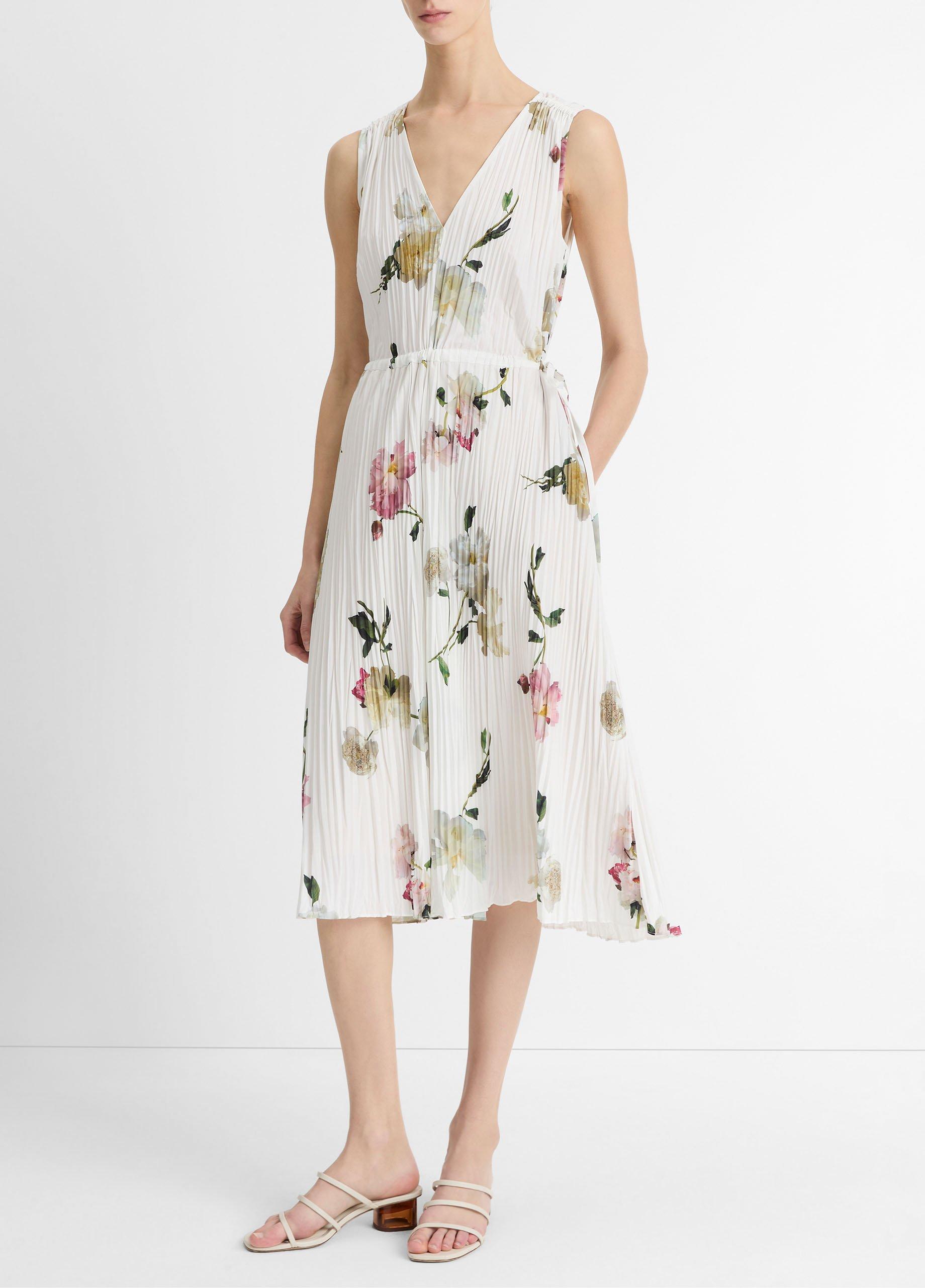 Wilted Peony Pleated Dress image number 1