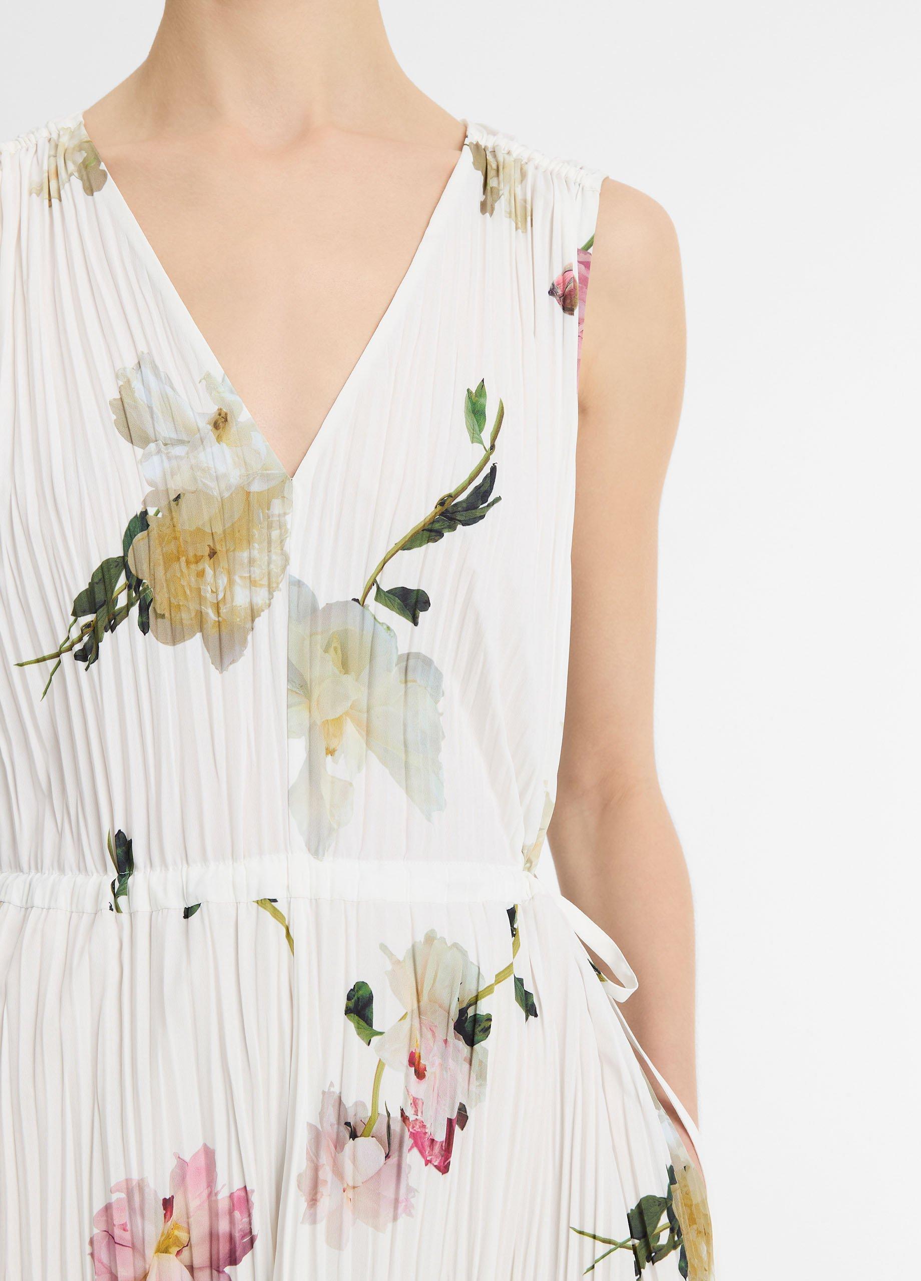 Wilted Peony Pleated Dress image number 3