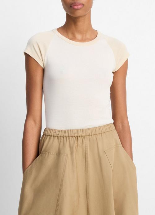 Colorblock Pima Cotton Raglan T-Shirt