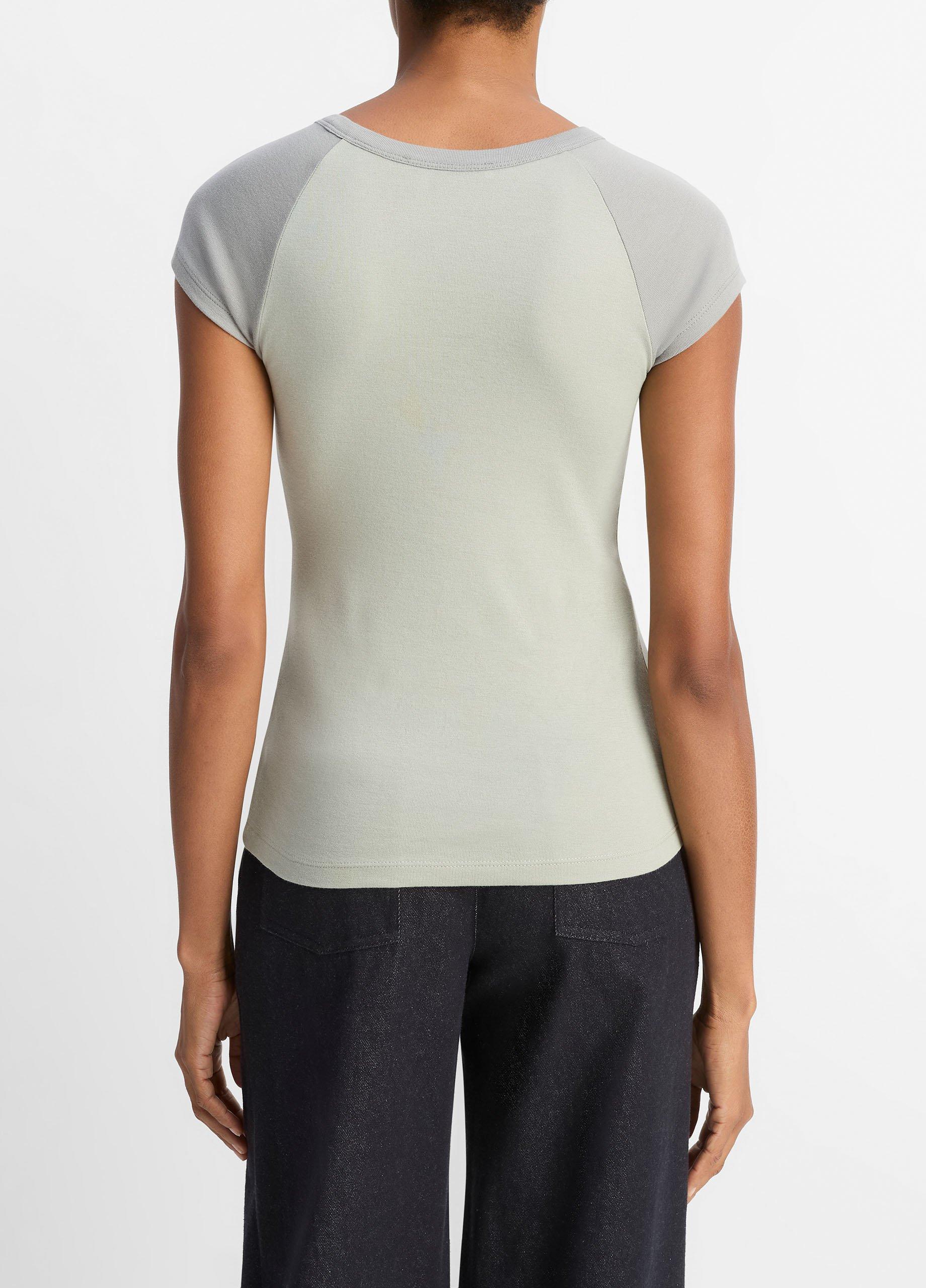 Colorblock Pima Cotton Raglan T-Shirt image number 2