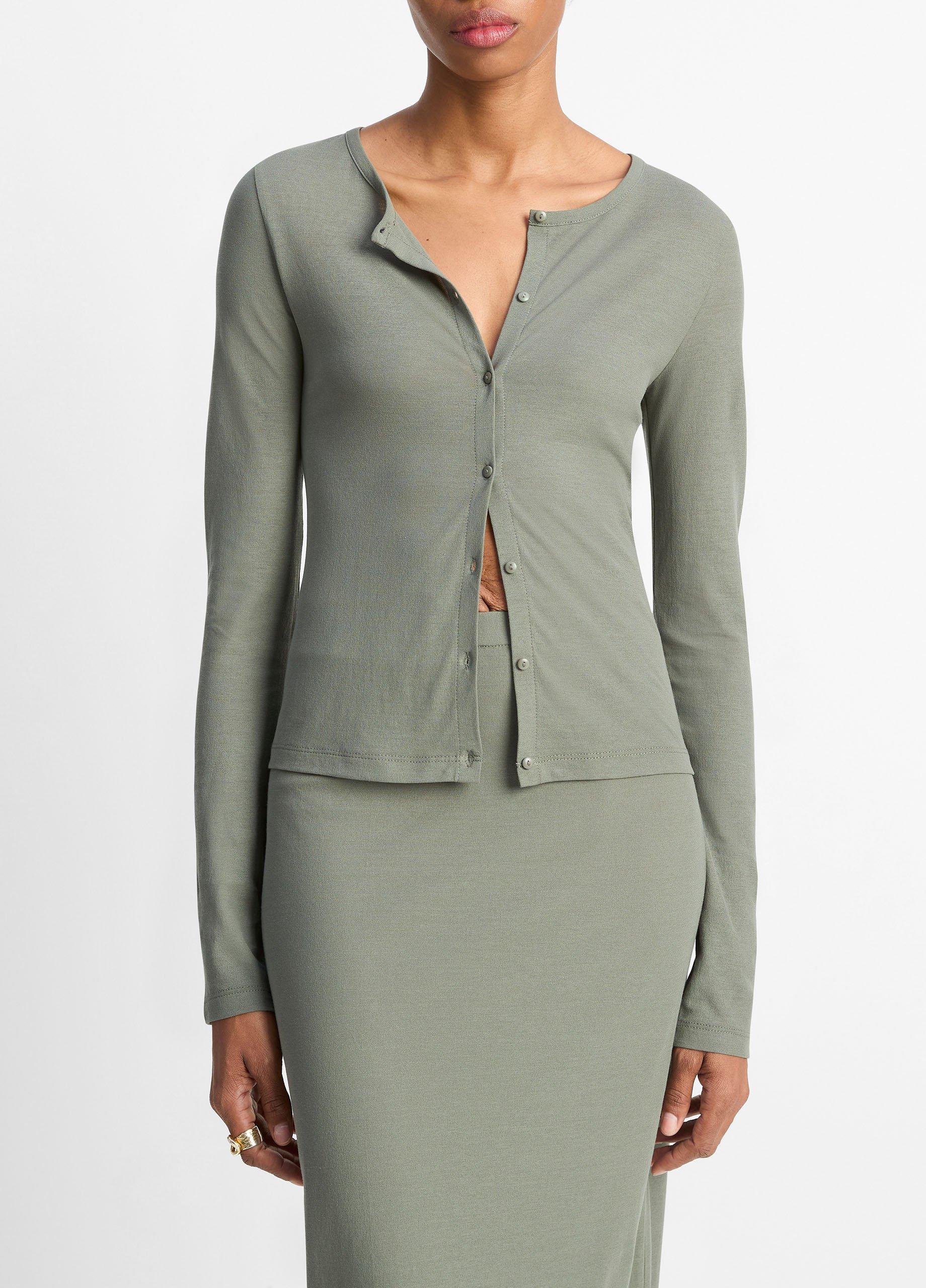 Cotton Crepe Jersey Cardigan image number 0