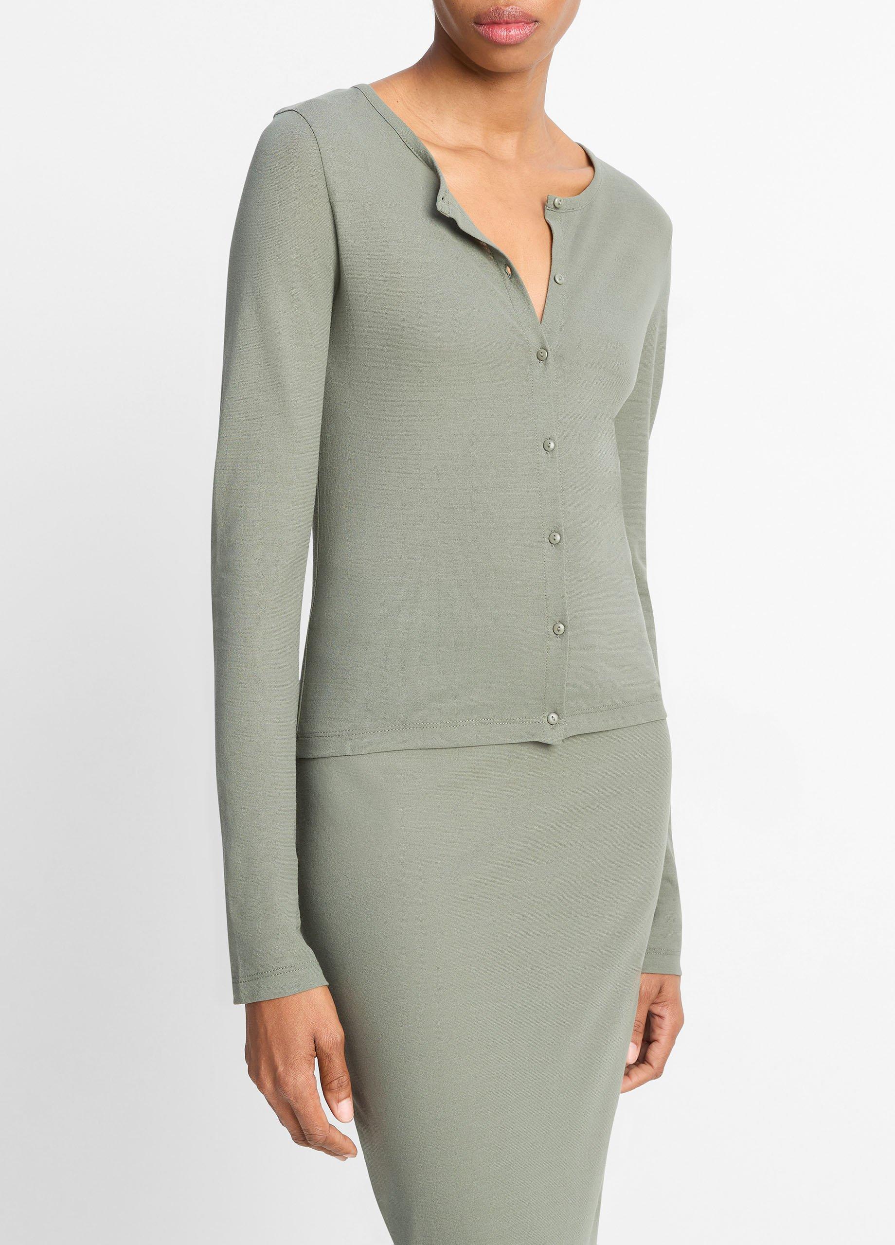 Cotton Crepe Jersey Cardigan image number 1