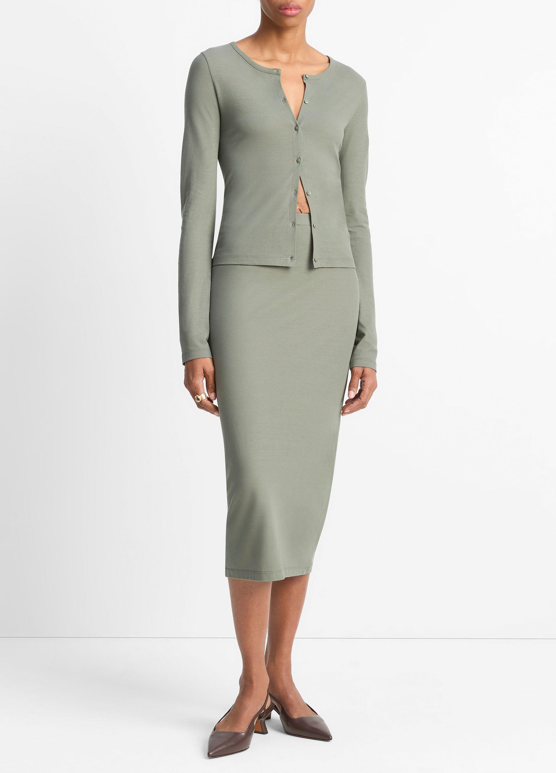 Cotton Crepe Jersey Cardigan image number 3