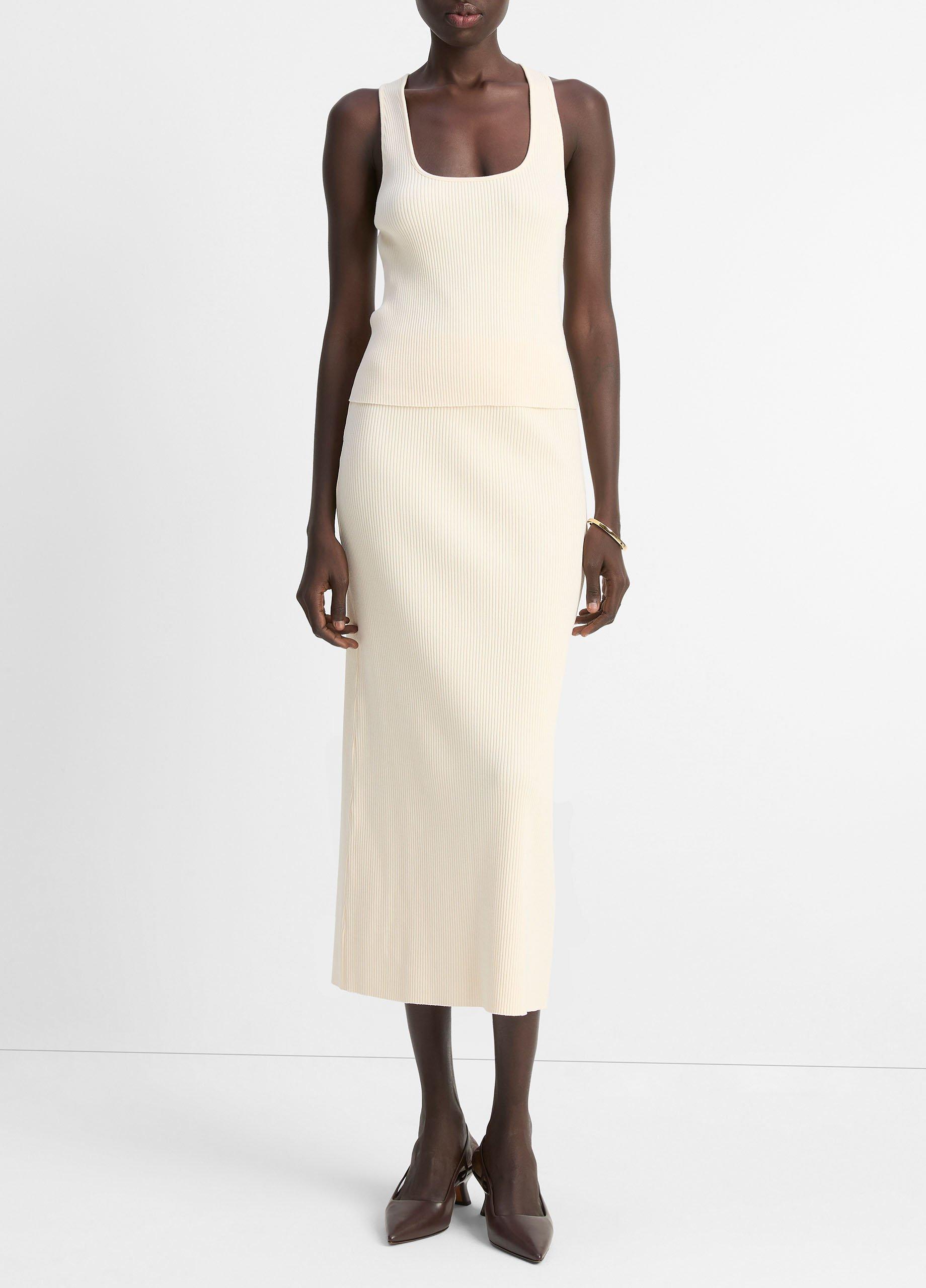 Ribbed Cotton-Blend Racerback Tank image number 3