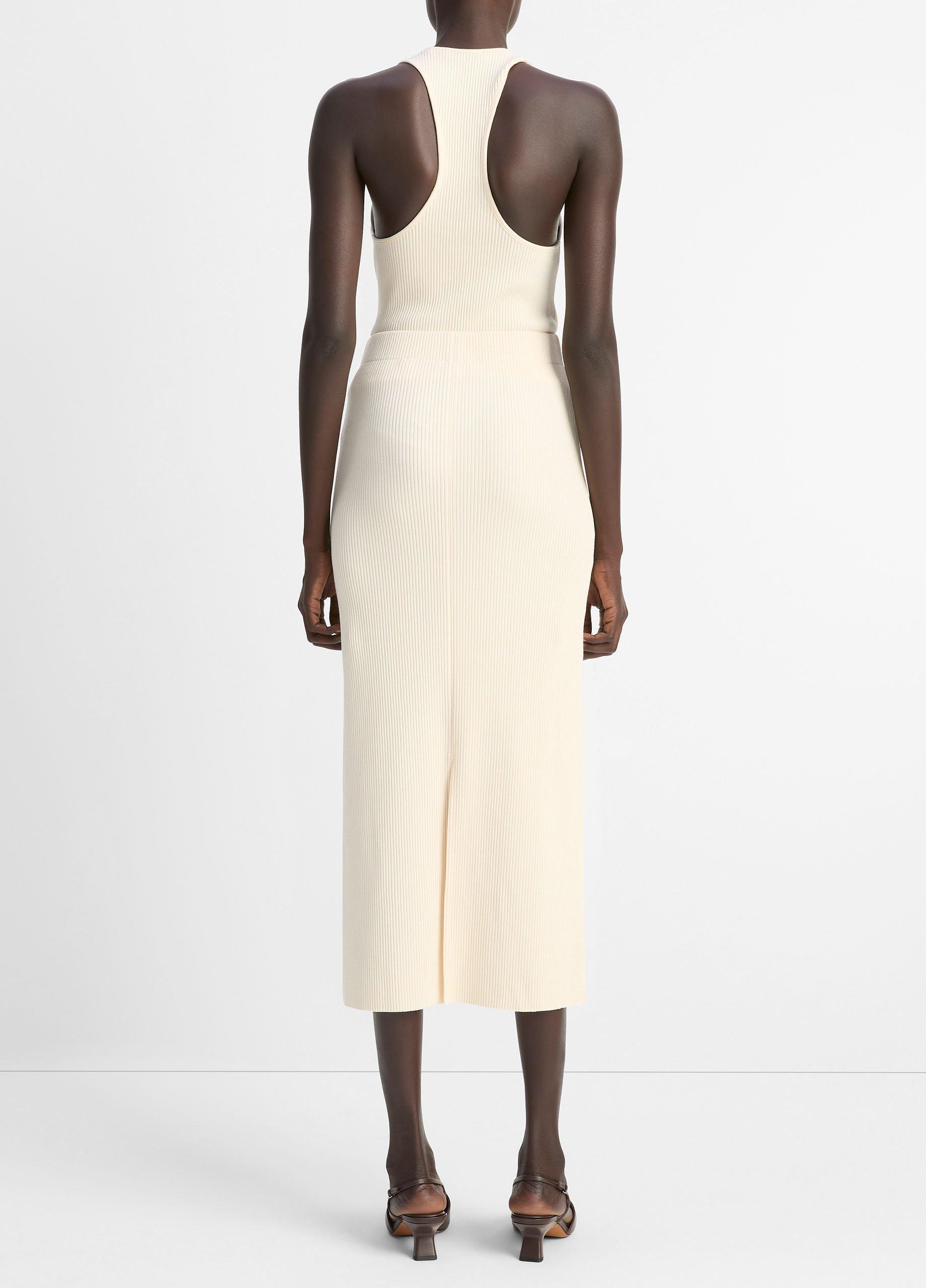 Ribbed Cotton-Blend Midi Skirt image number 2