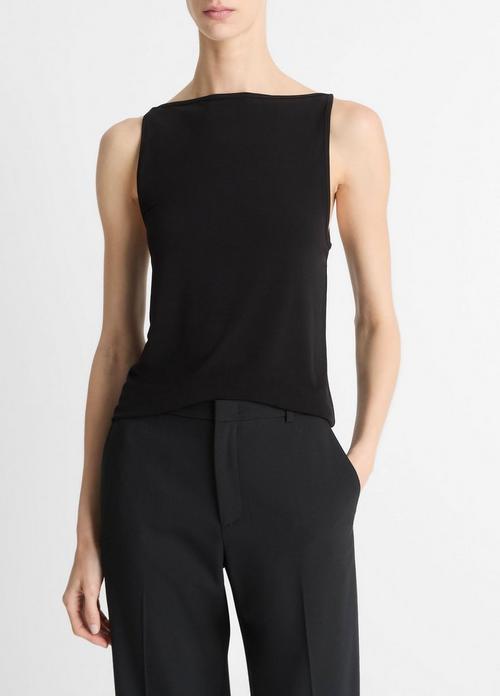 Matte Jersey Boat-Neck Tank