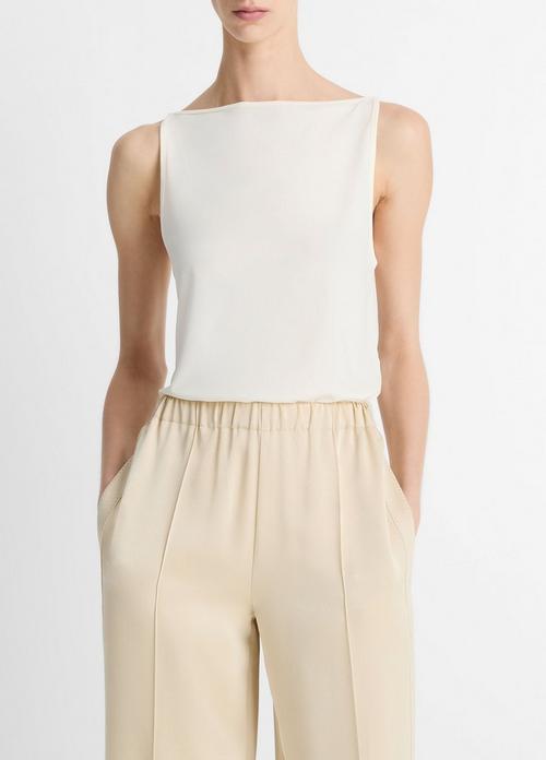 Matte Jersey Boat-Neck Tank