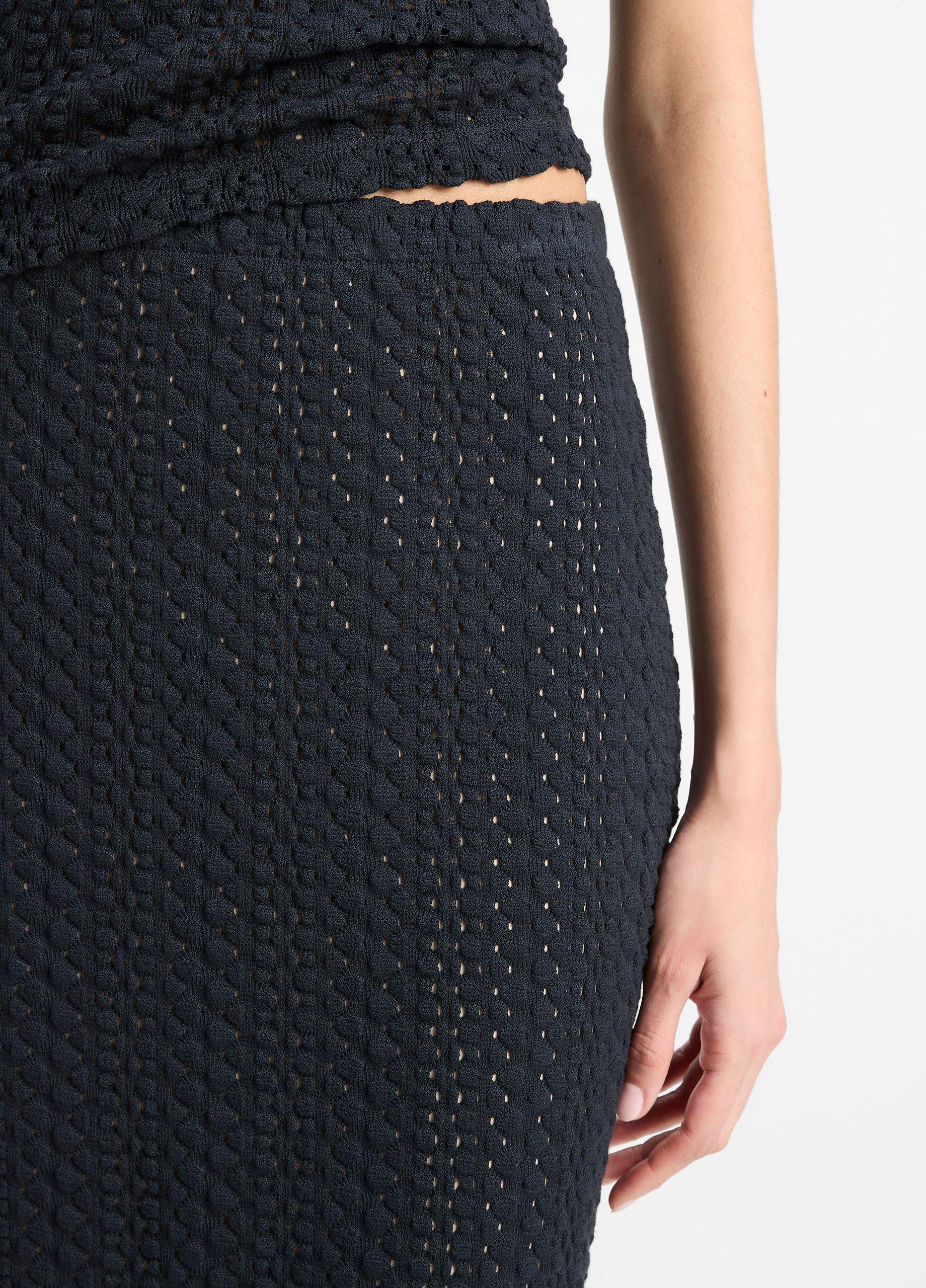 Textural Cotton Midi Skirt image number 3