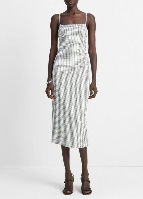 Checked Smocked Tank Dress