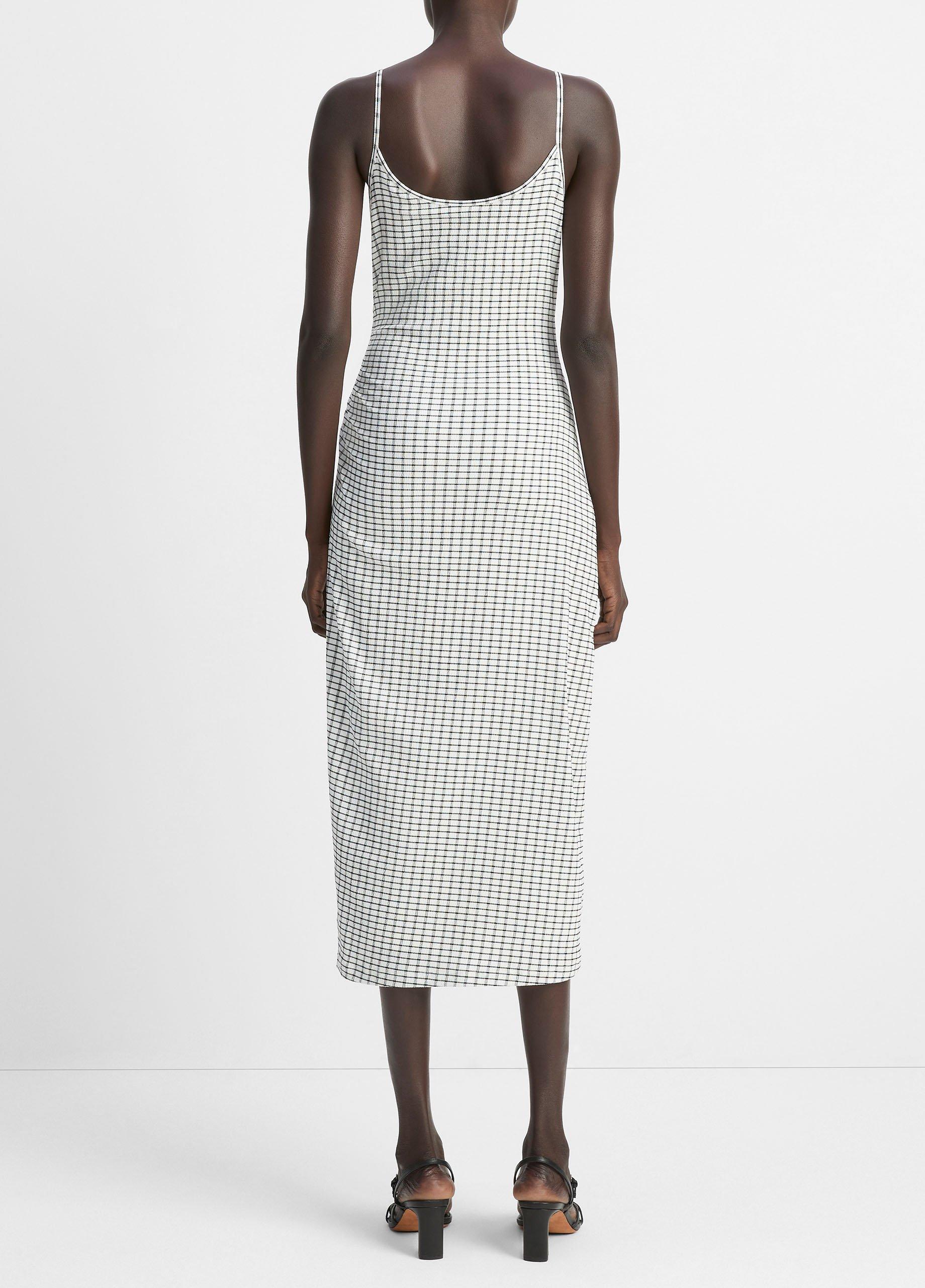 Checked Smocked Tank Dress image number 2