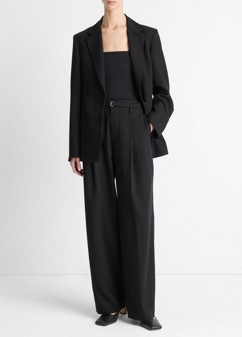 High-Waist Pleated Trouser
