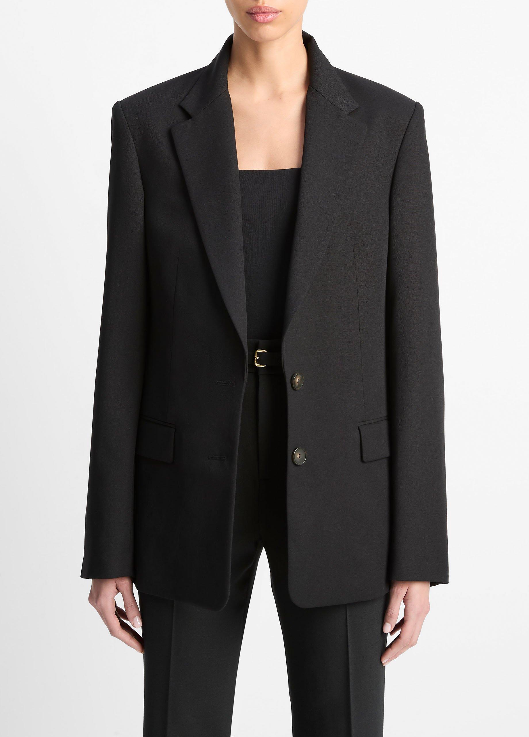 Women's Oversized Blazer, Black, Size 0 Vince
