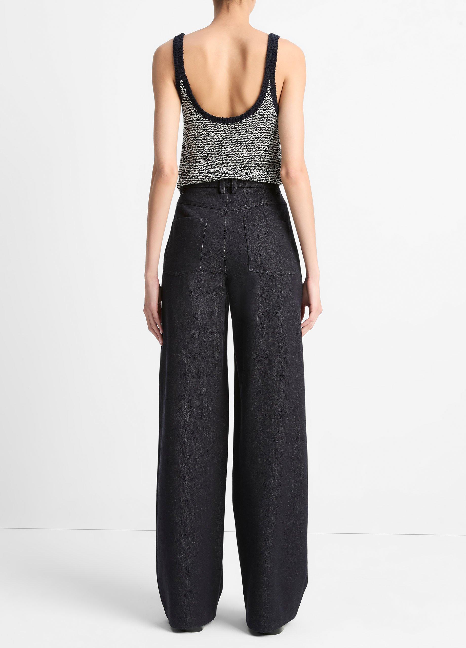 Italian Cotton High-Waist Wide-Leg Pant image number 2