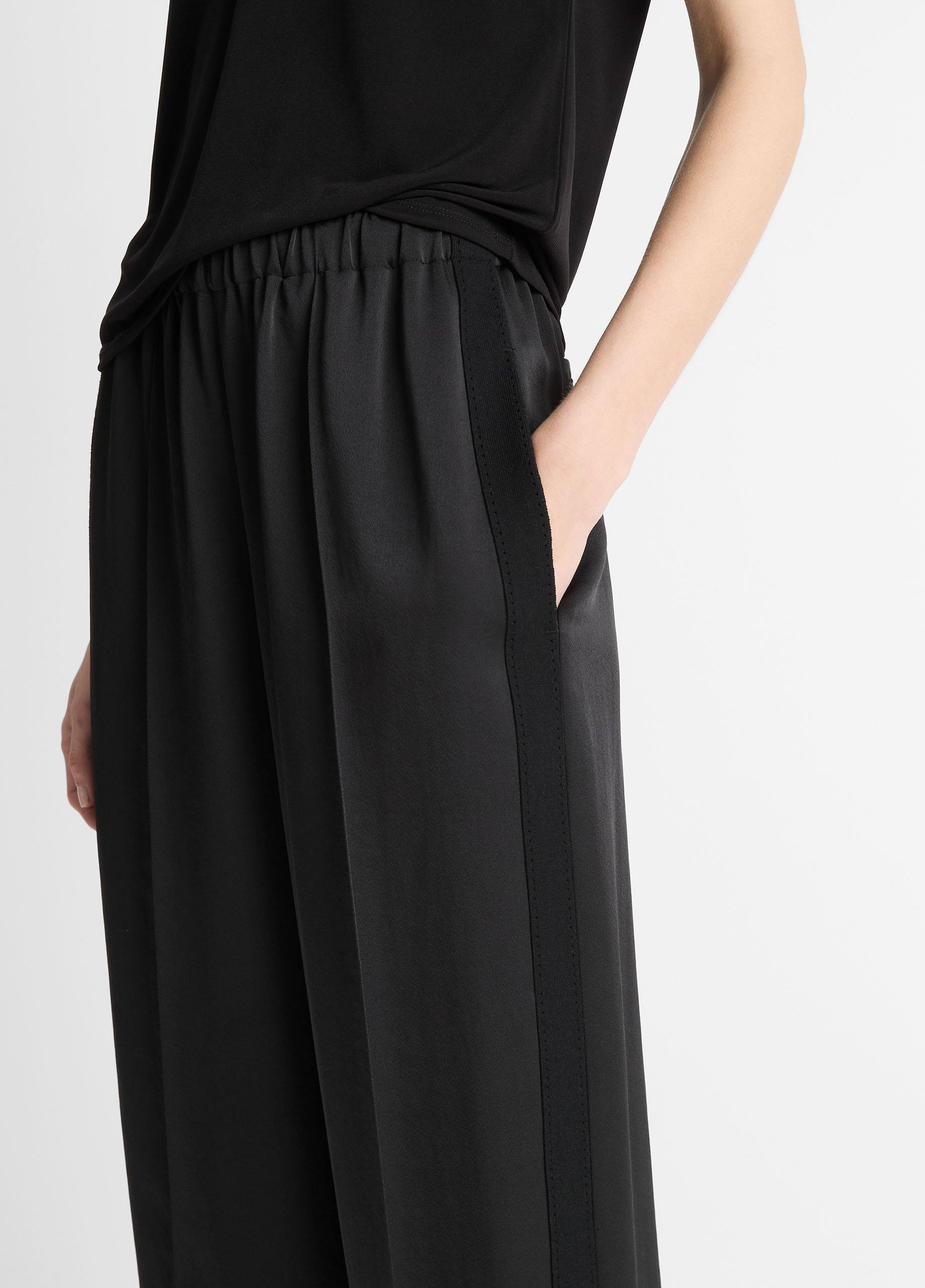 Side-Strap Crepe Pull-On Pant in Trousers | Vince